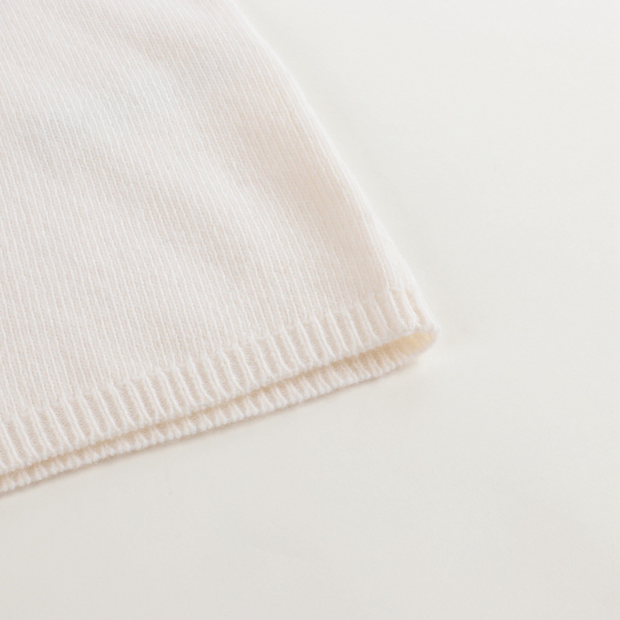 Girls White Embroidered Wool Sweater