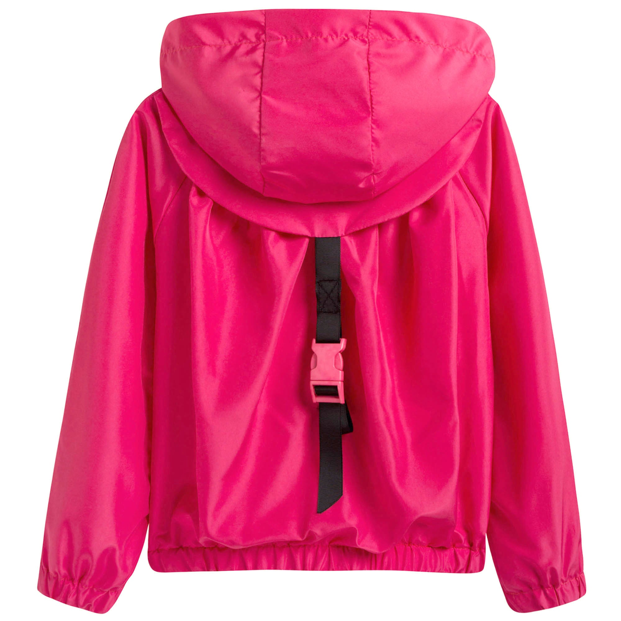 Girls Pink Logo Zip-up Top