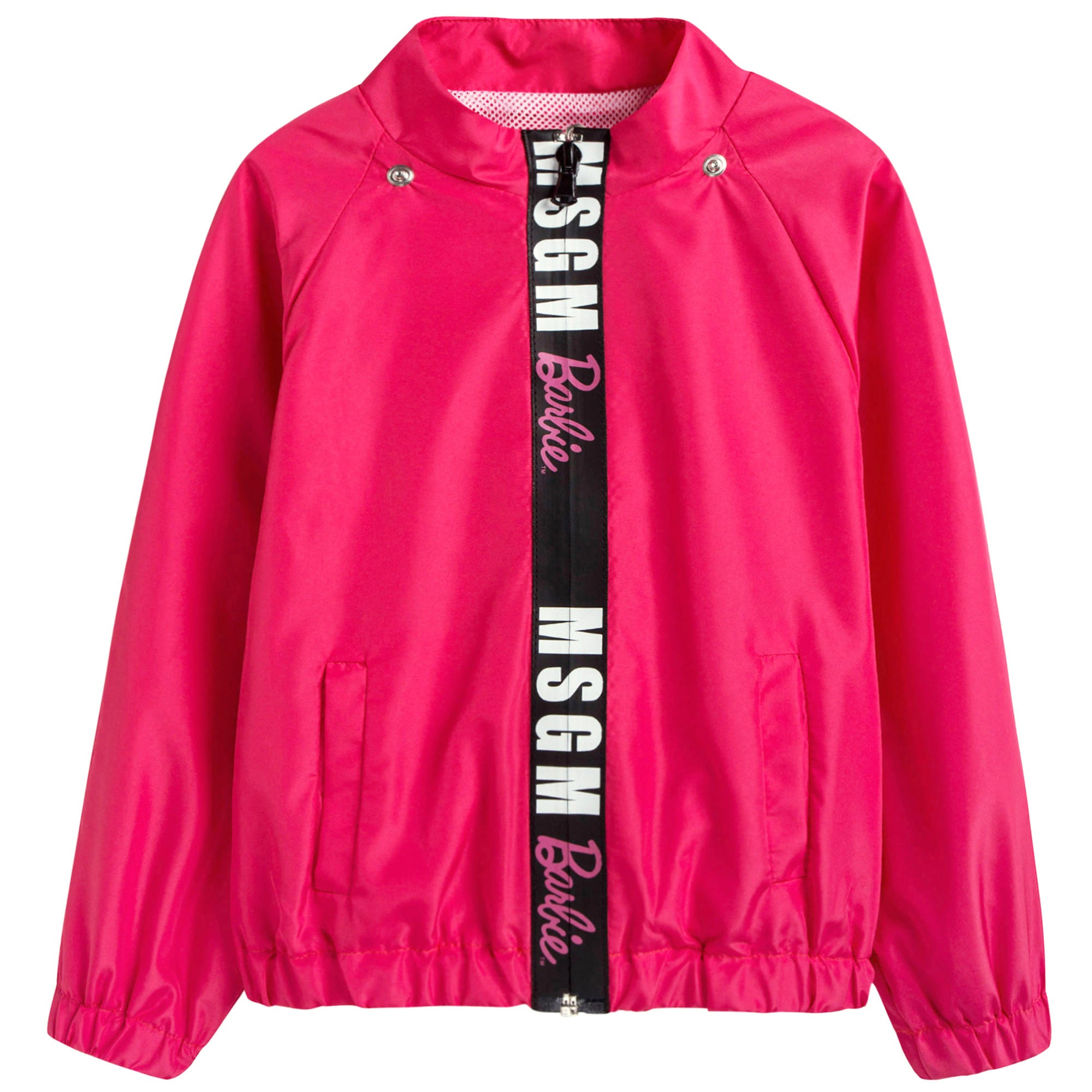 Girls Pink Logo Zip-up Top