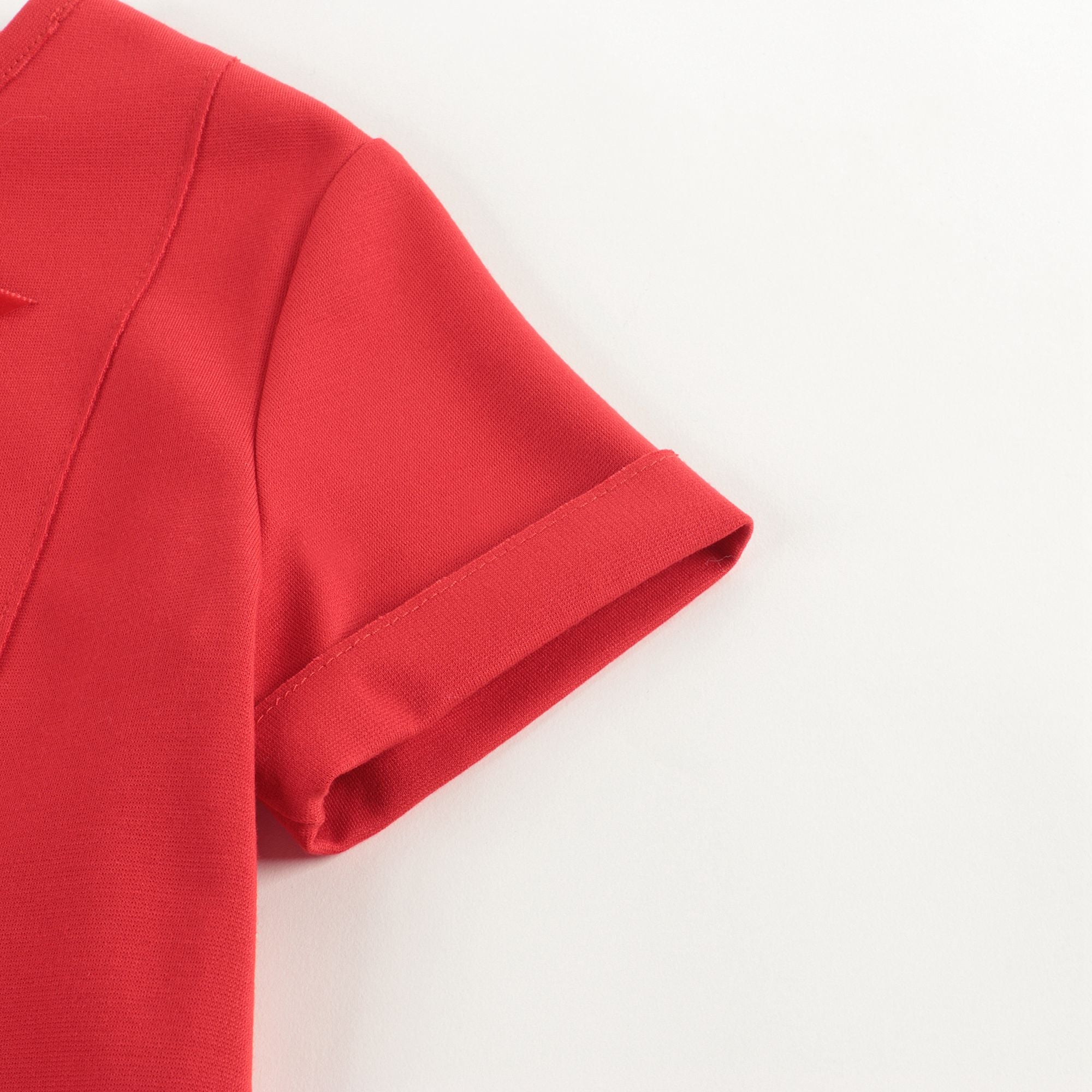 Girls Red Collar Detachable Dress
