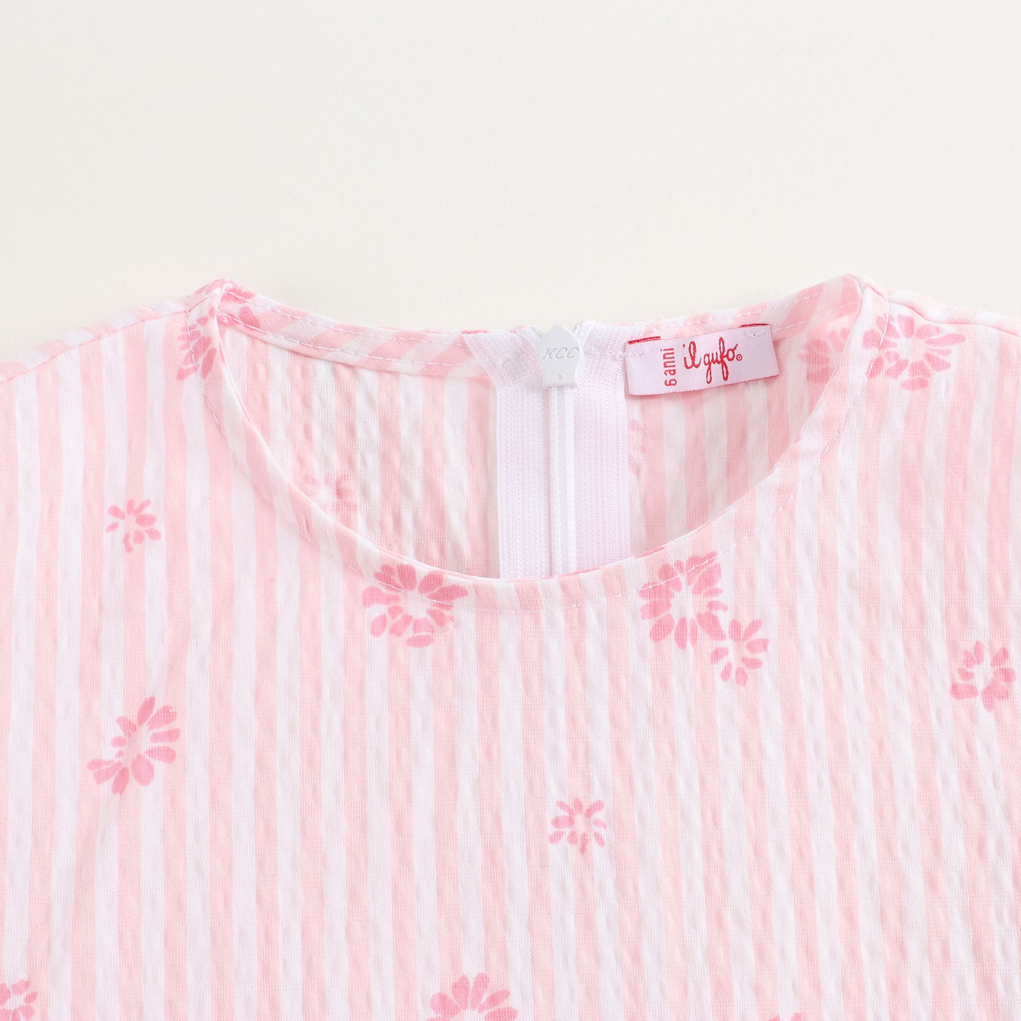 Girls Light Pink Floral Cotton Dress