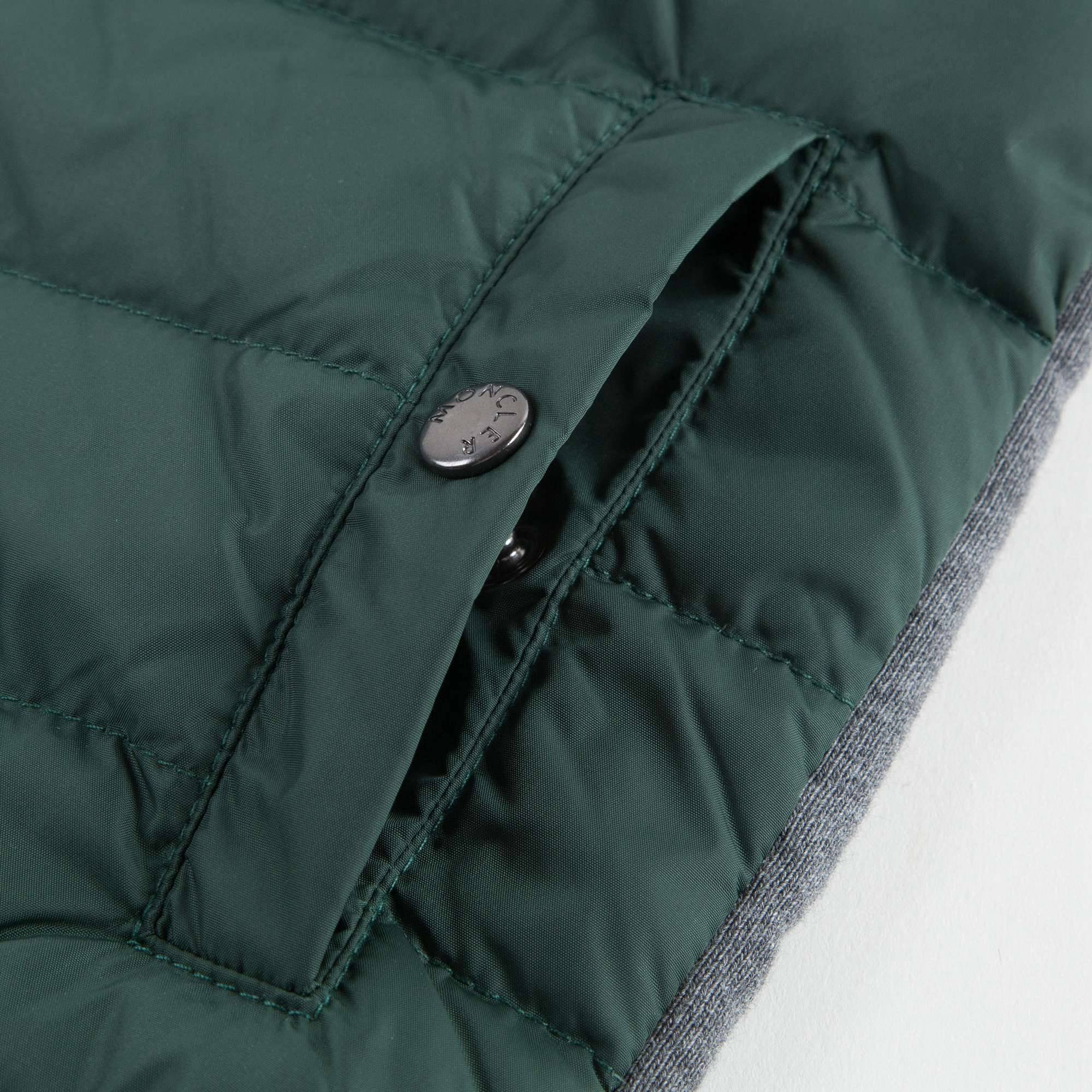 Boys Green & Grey Zip-up Top