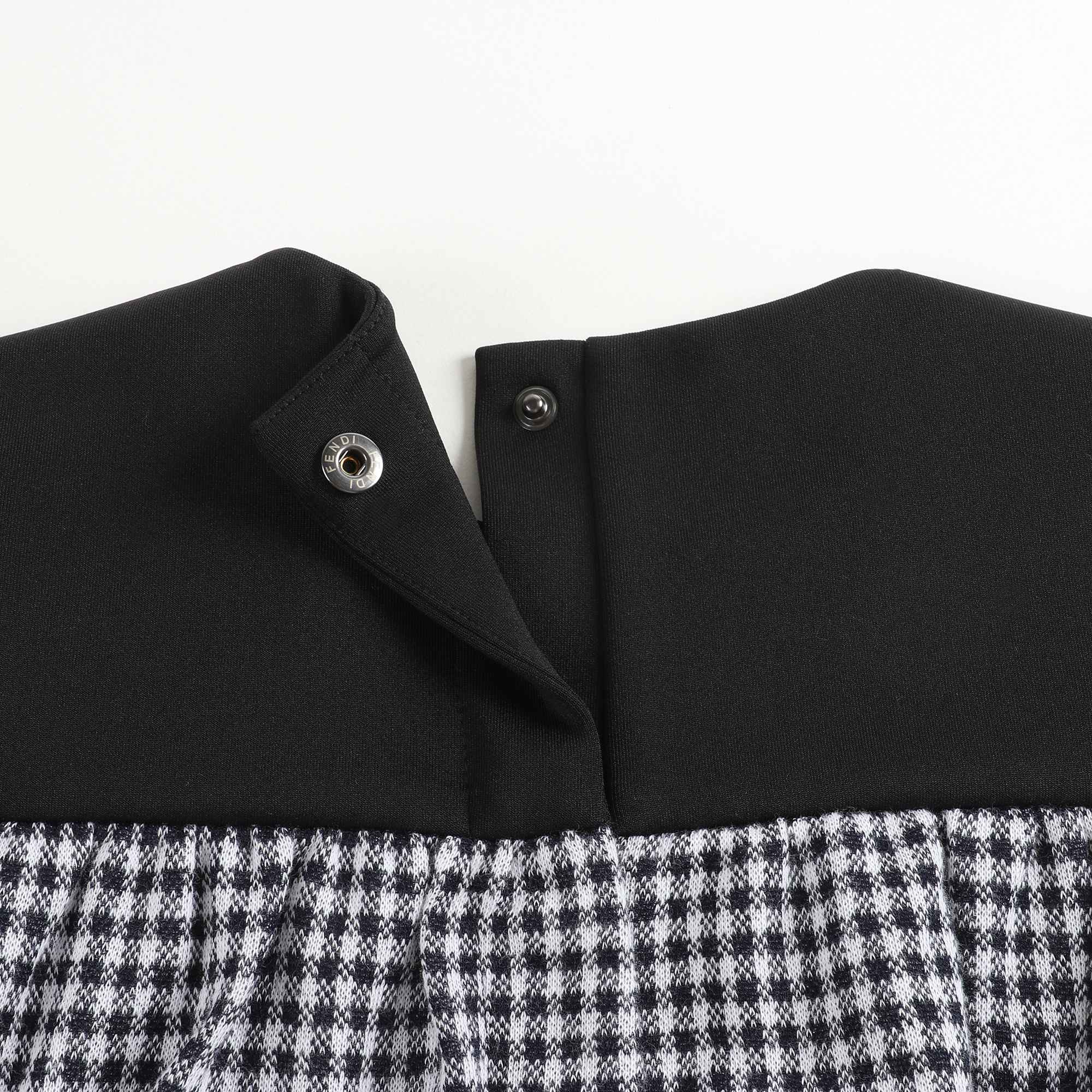 Girls Black Check Rompers
