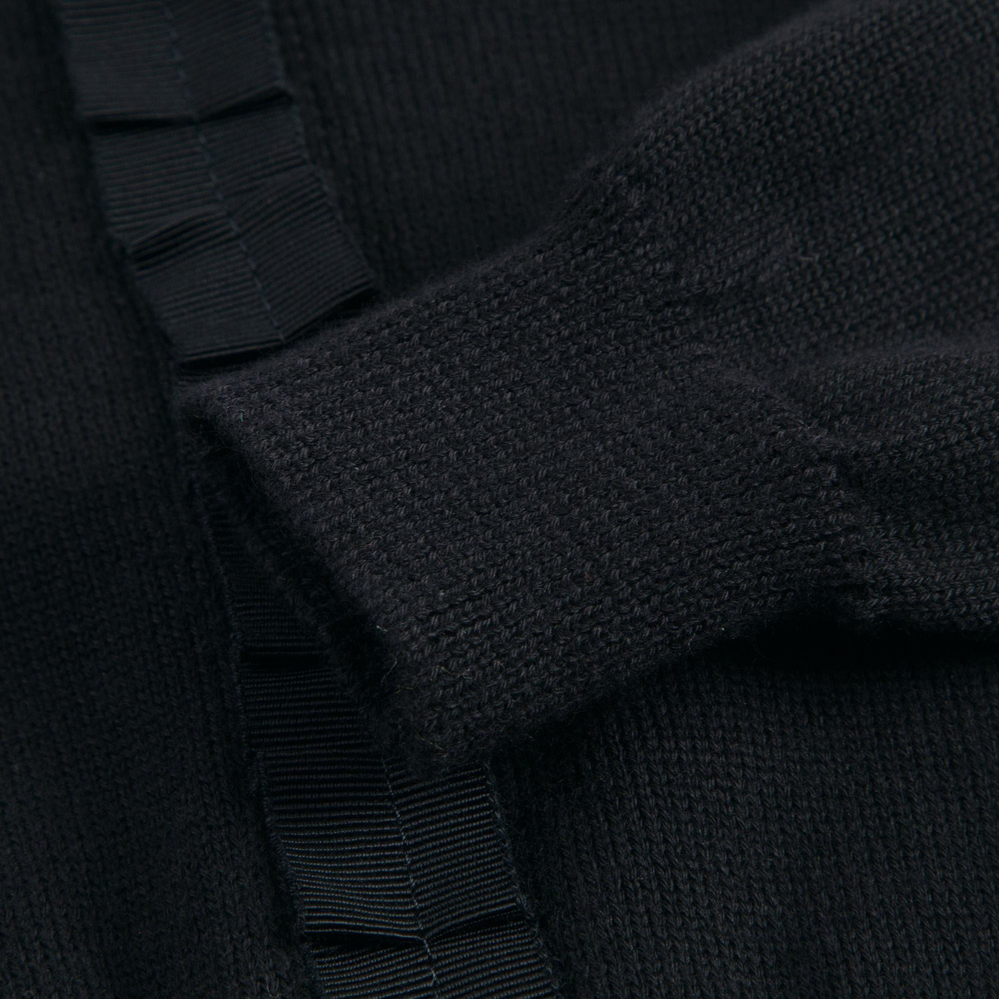 Girls Black Cotton Cardigan