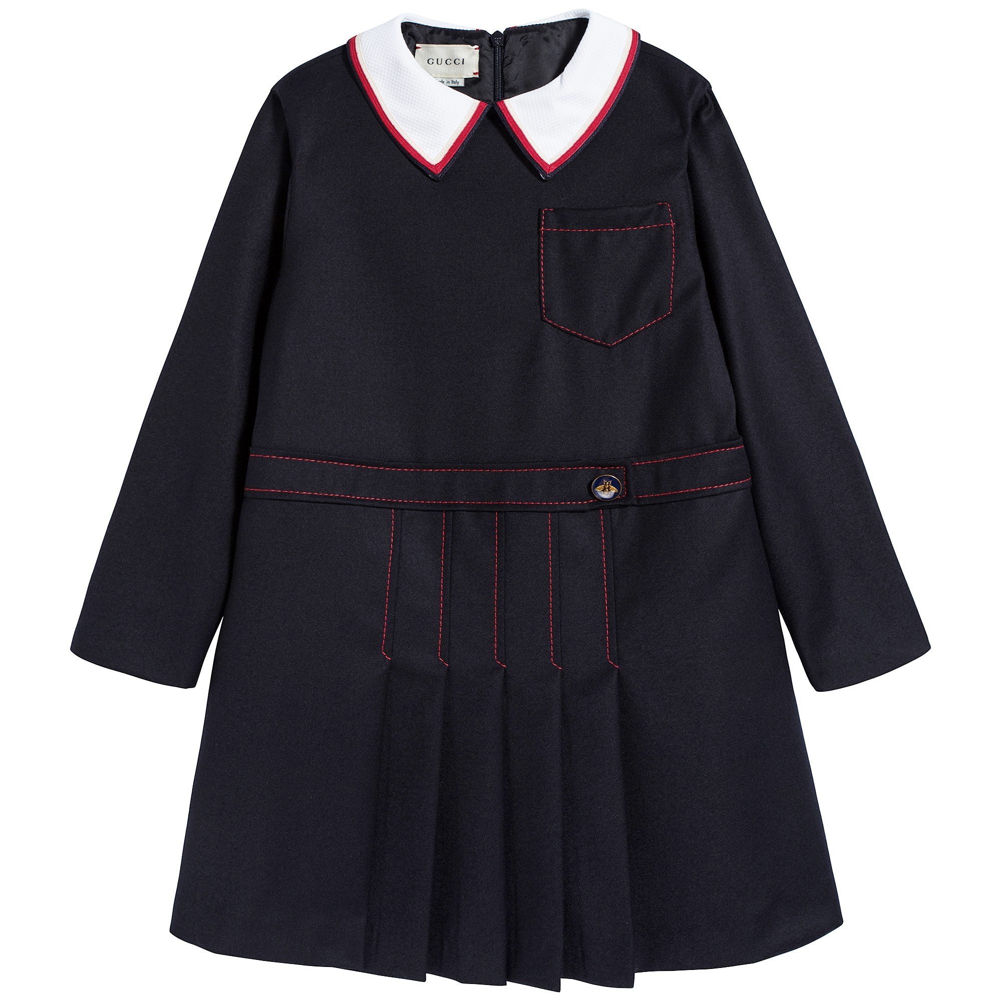 Girls Navy & Sylvie Wool Dress