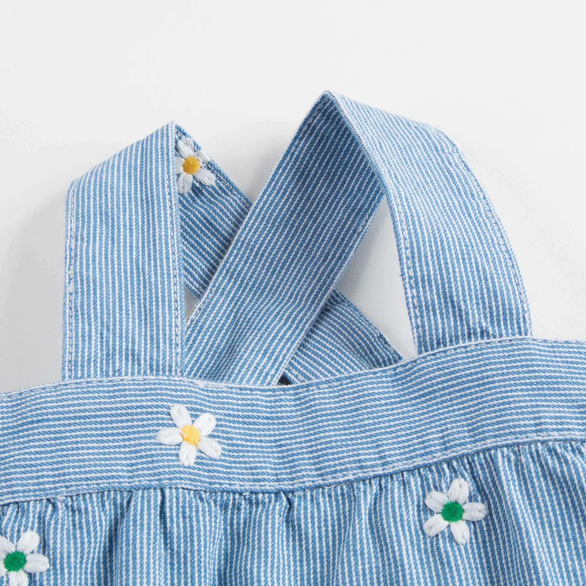 Baby Girls Blue Striped Sun Dress