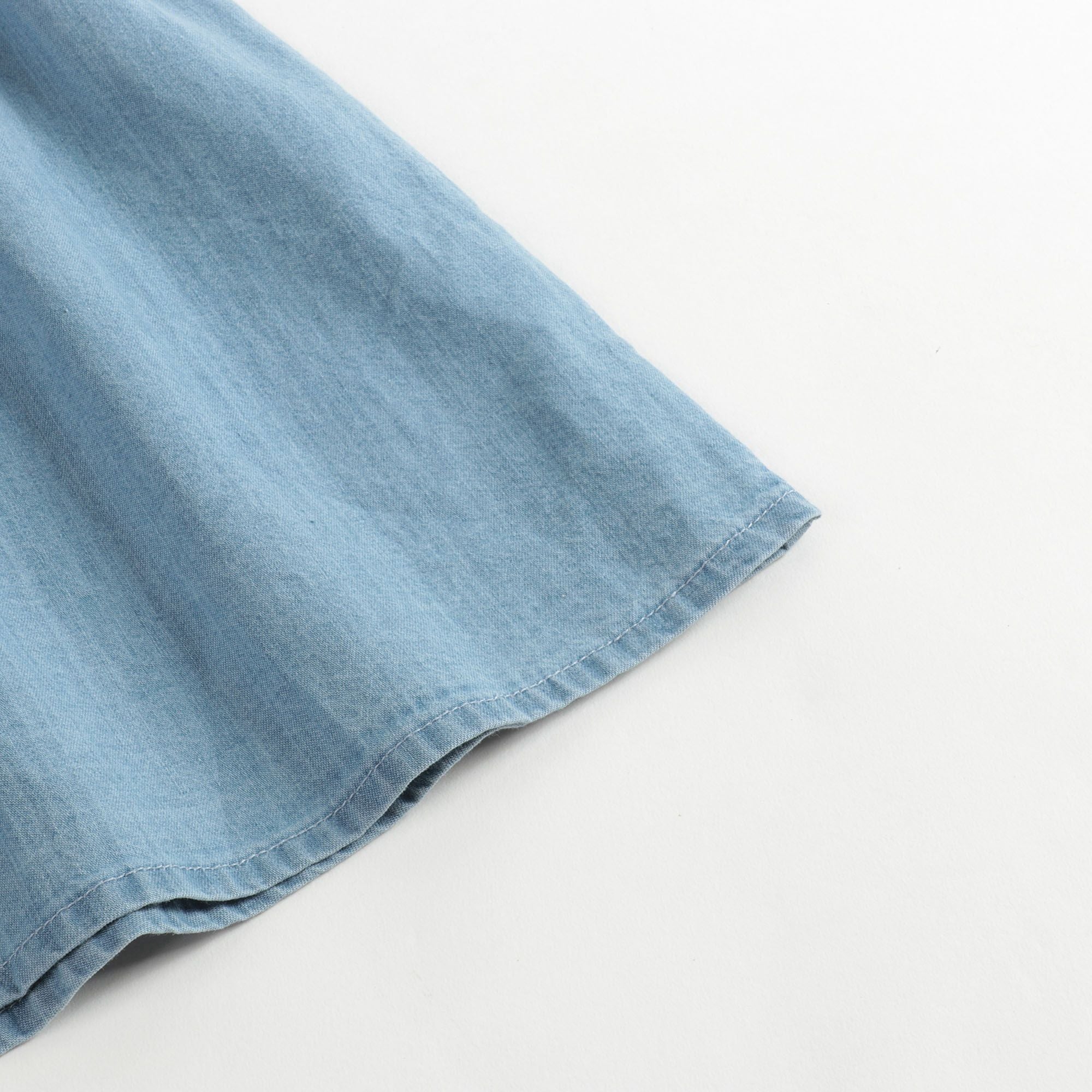 Baby Girls Blue Embroidered Cotton Dress