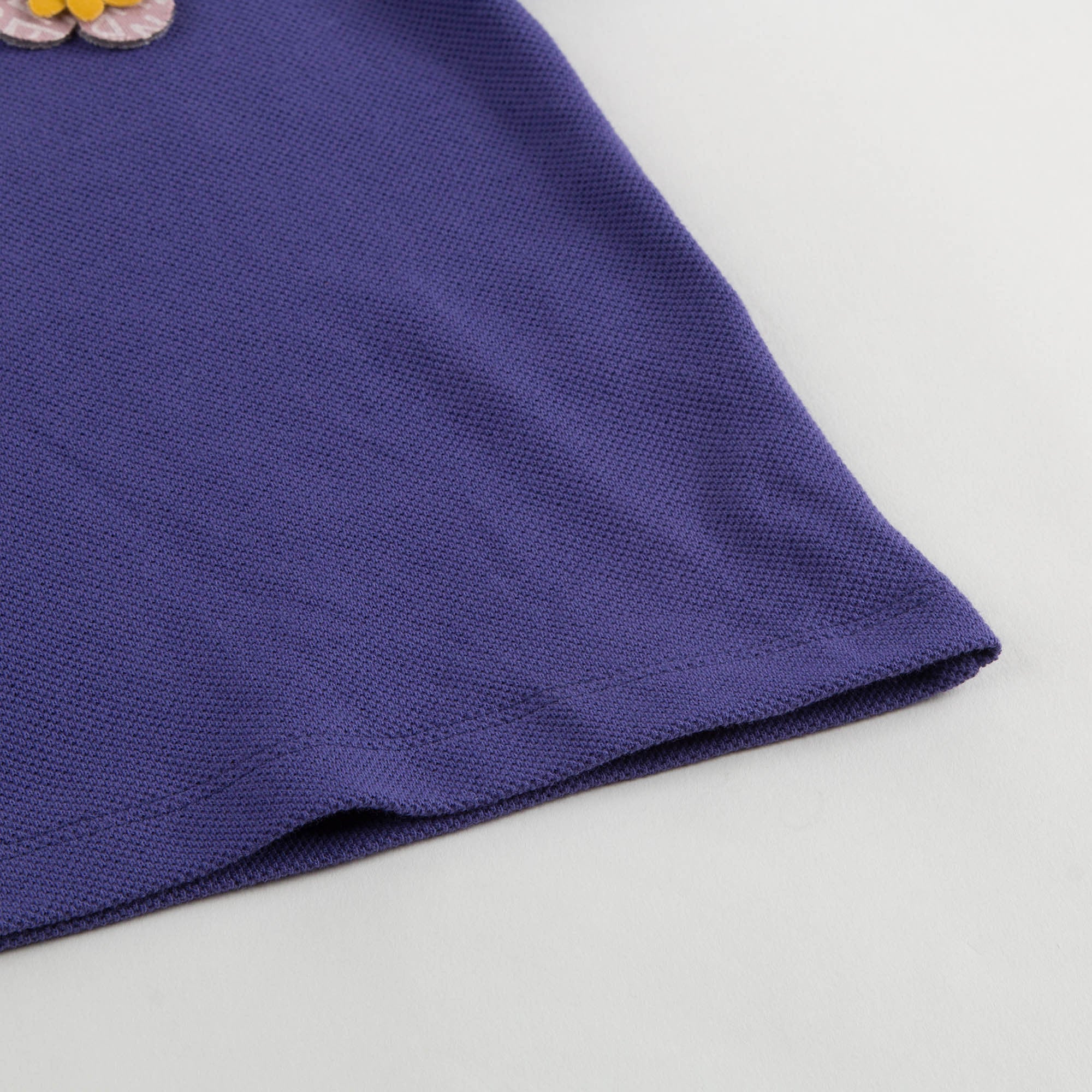 Baby Girls Purple Cotton Polo Shirt With Patch Flowers Trims - CÉMAROSE | Children's Fashion Store - 7