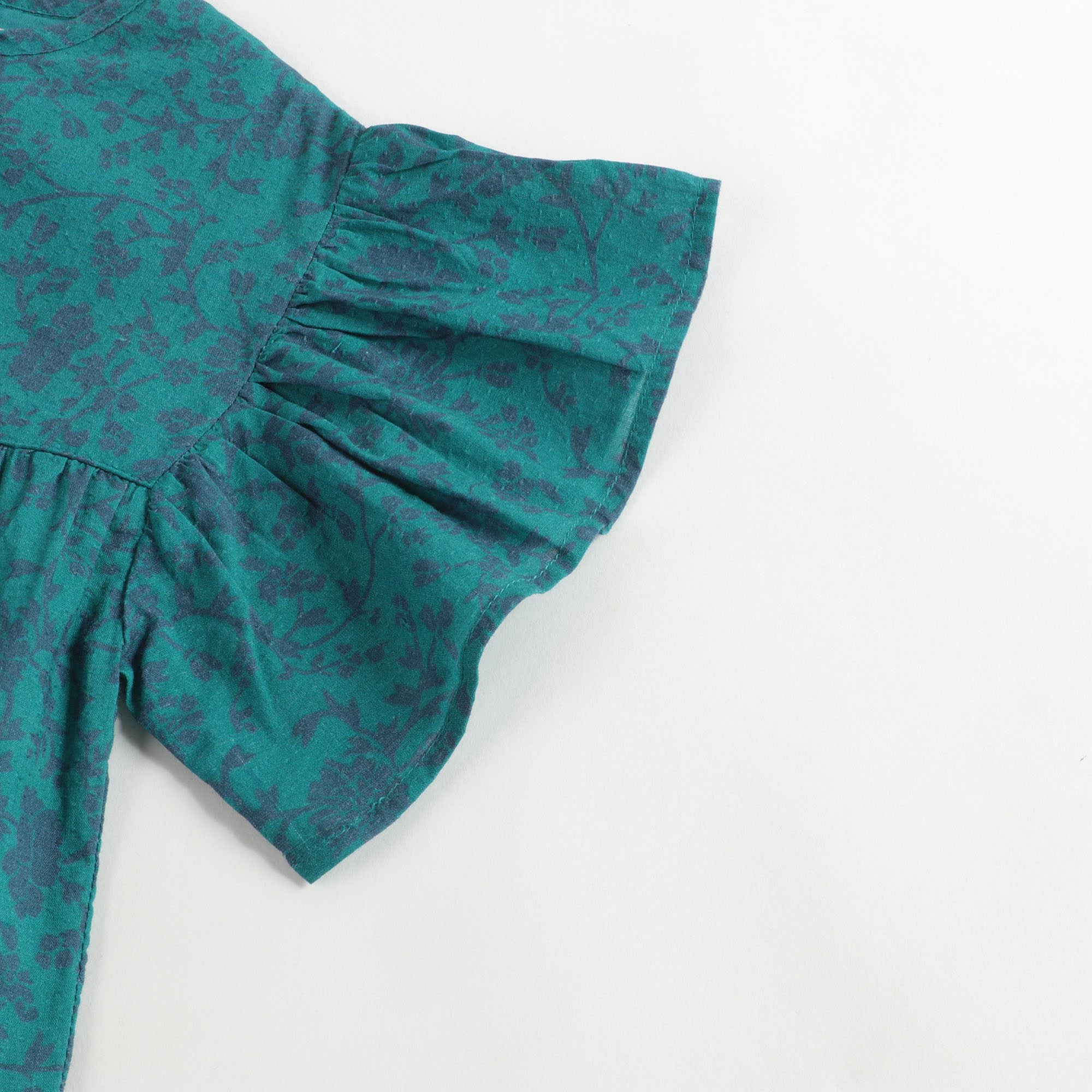 Girls Green Printing Cotton Top