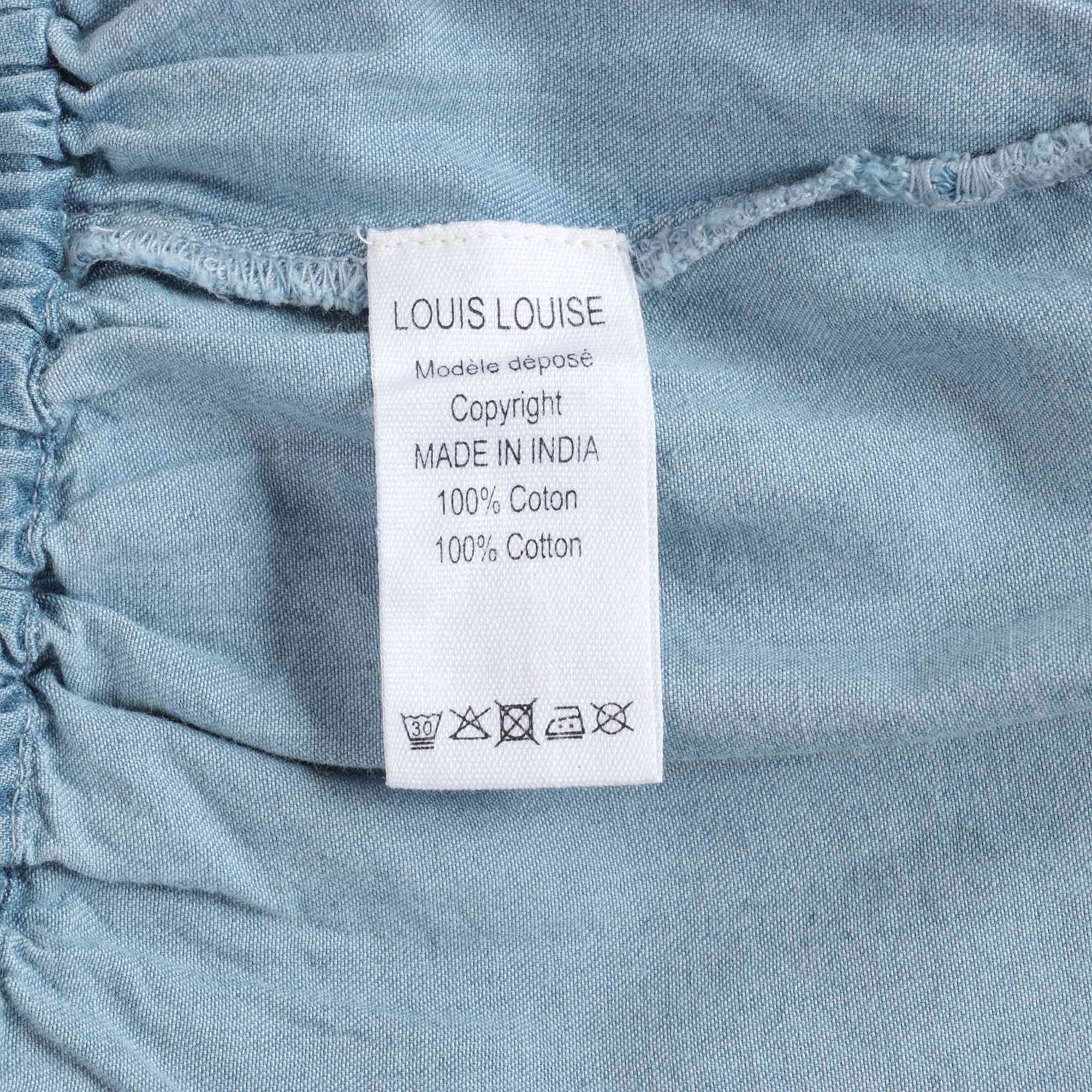 Girls Light Blue frills Cotton Shorts