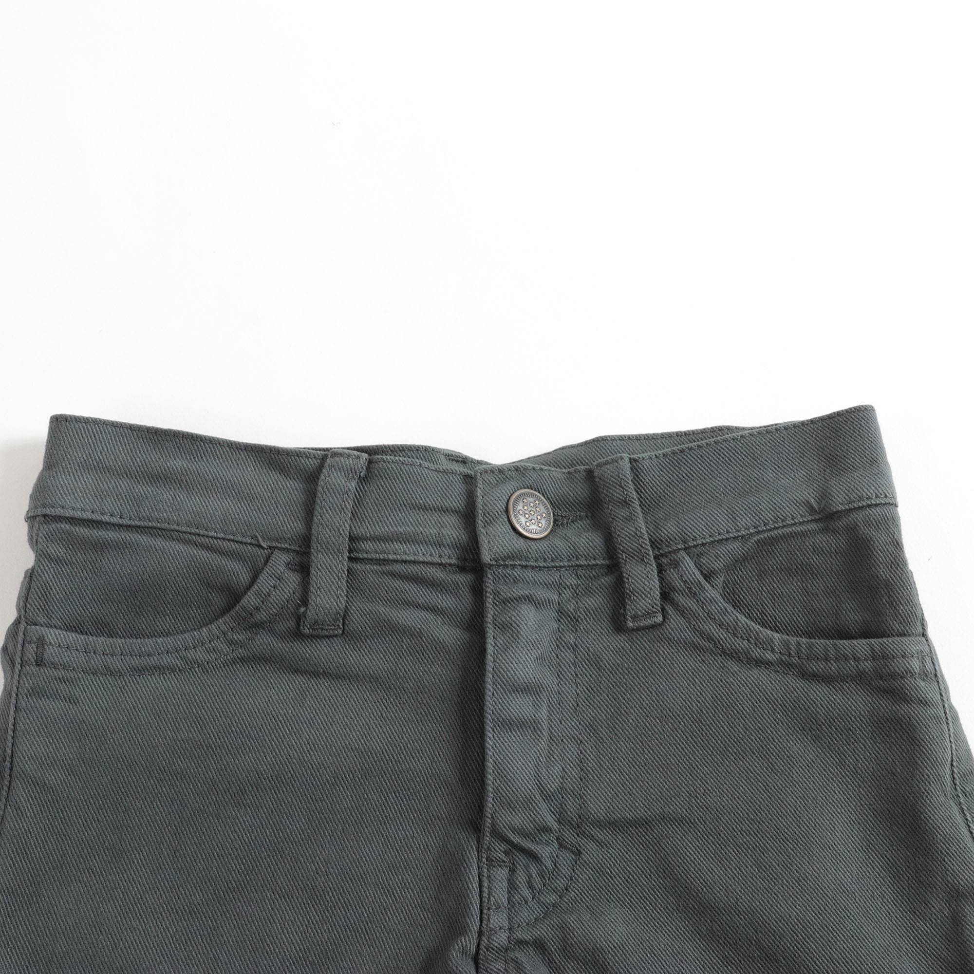 Girls Smoke Gray Cotton Shorts