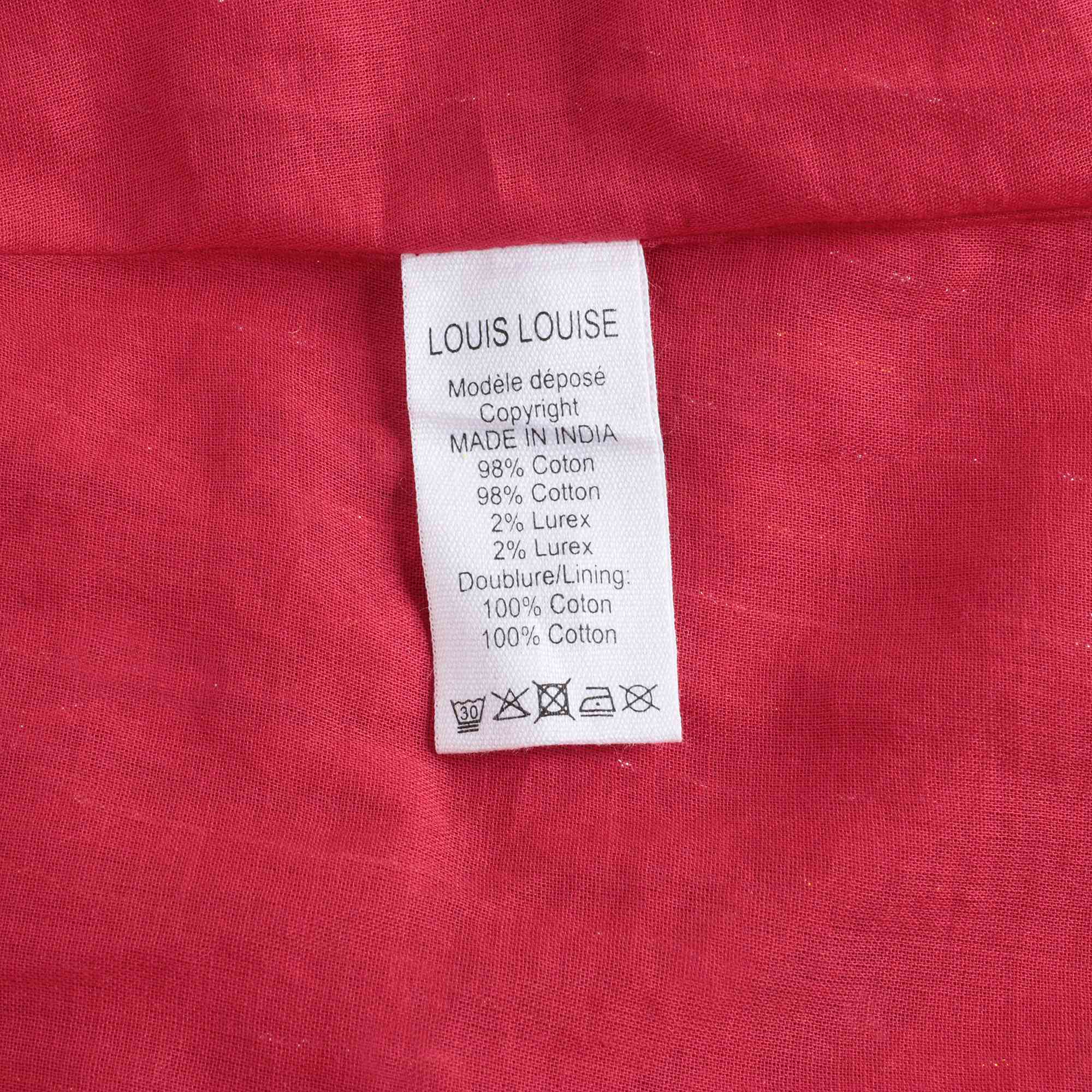 Girls Red Printing Cotton Dress