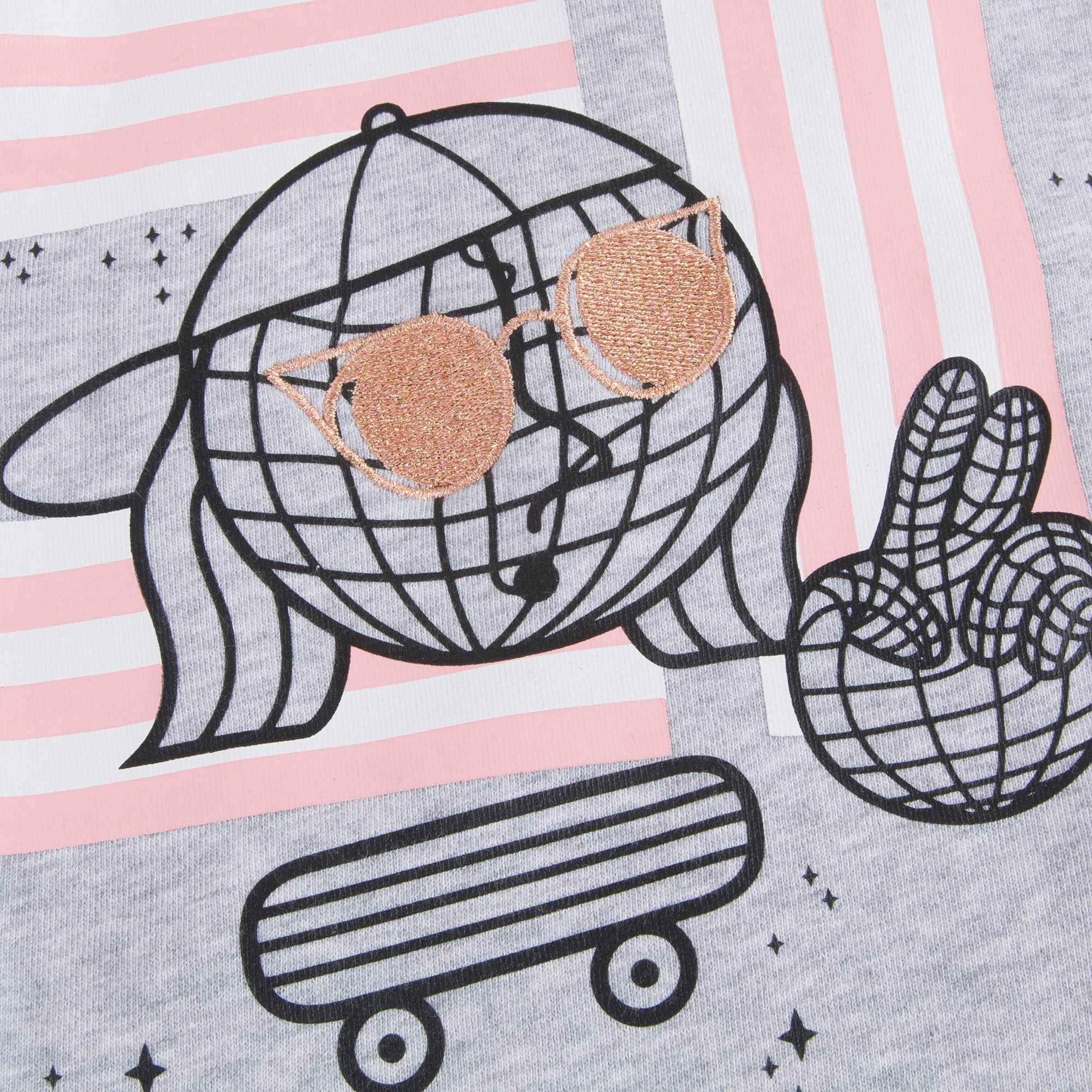 Girls Light Marl Grey Cotton Sweatshirt