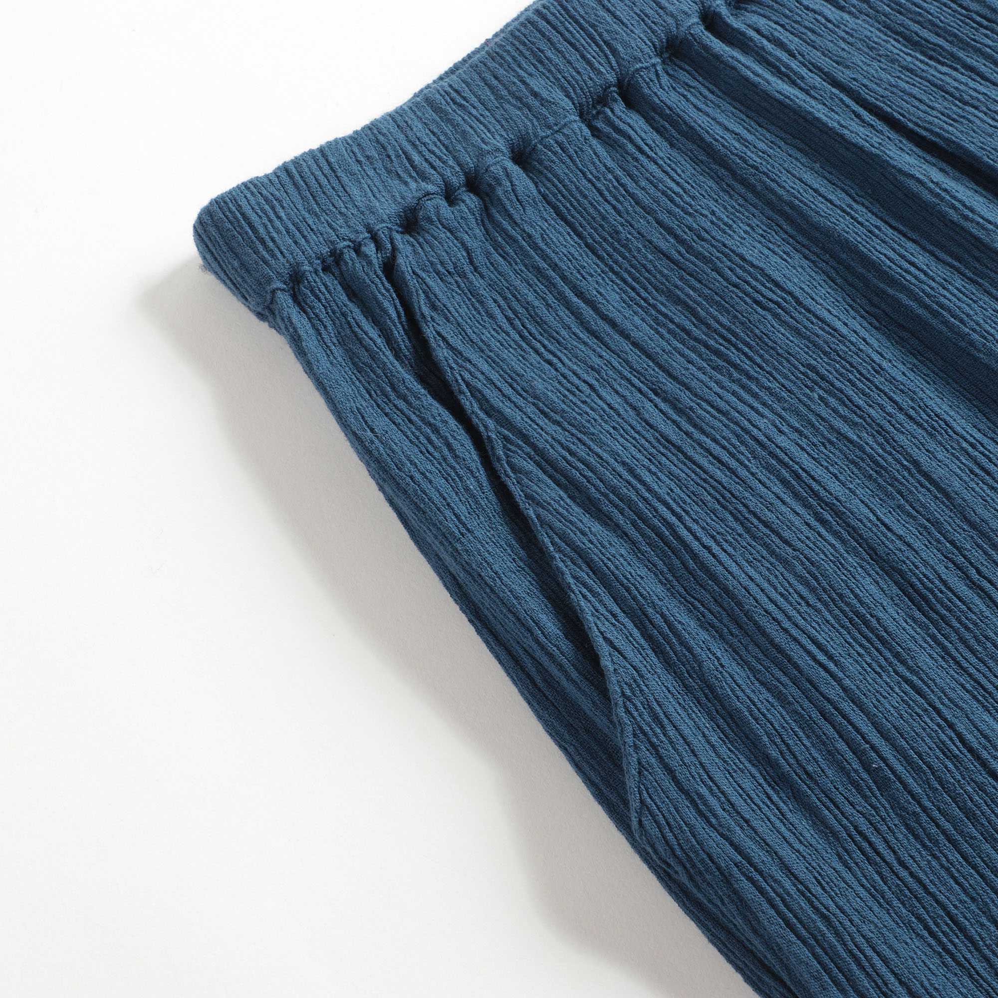 Girls Navy Cotton Trousers