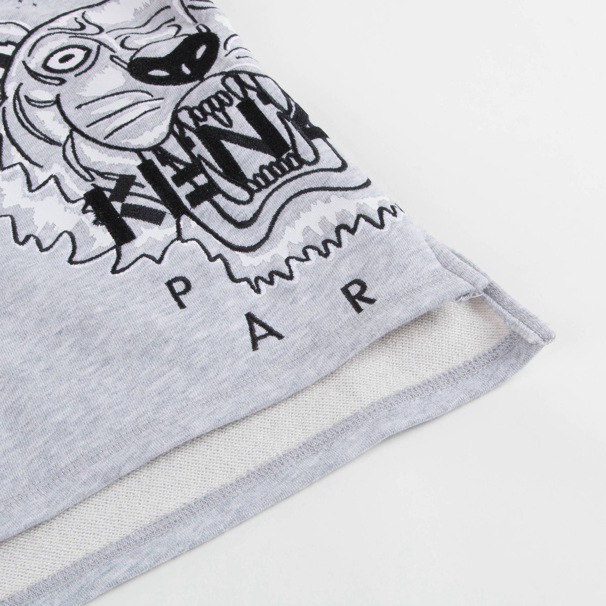 Girls Light Marl Grey Cotton Sweatshirt