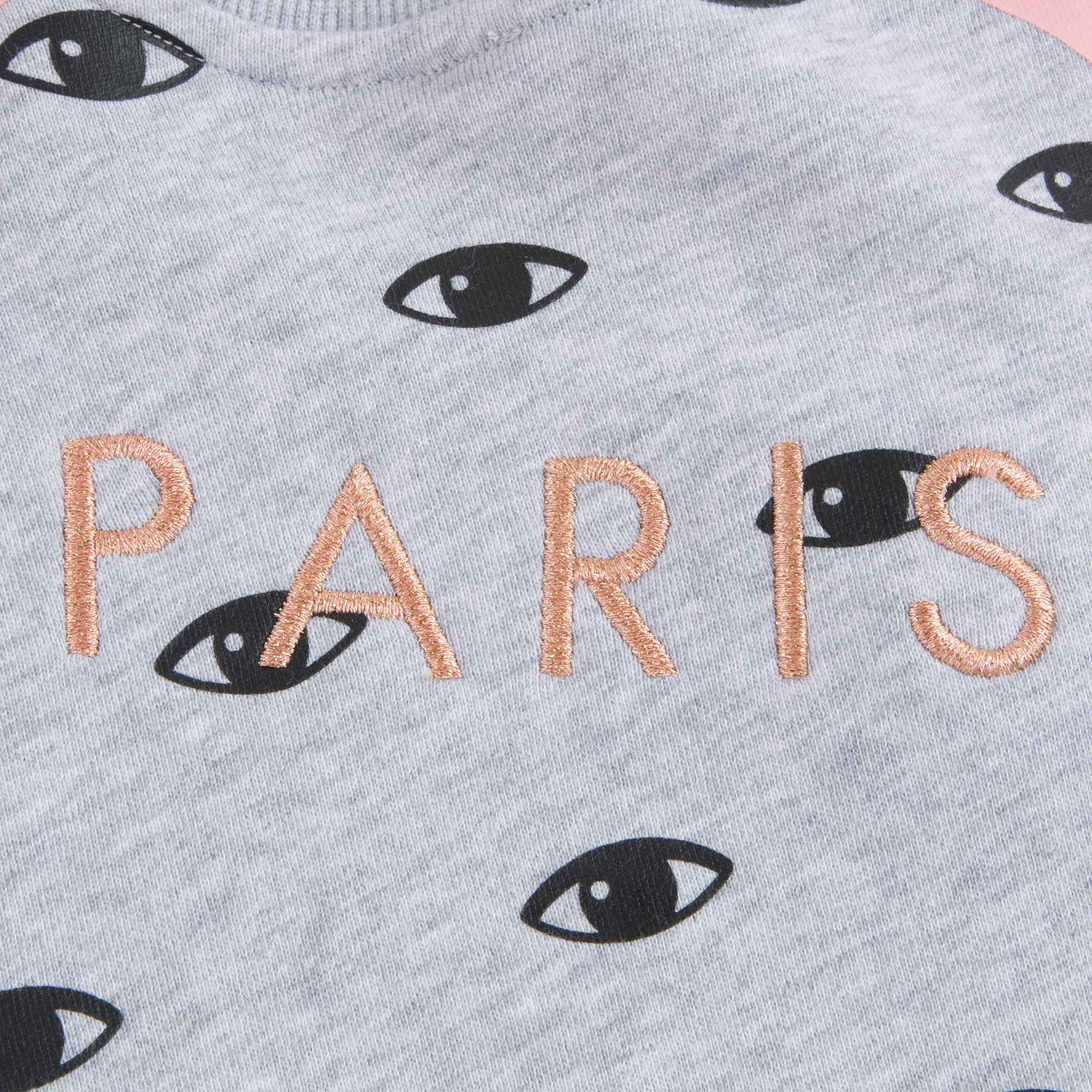 Girls Light Marl Grey Cotton Sweatshirt