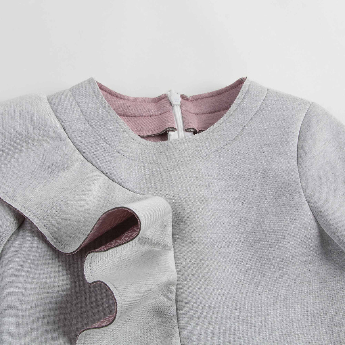 Girls White Modal Ruffle Trims Dress - CÉMAROSE | Children's Fashion Store - 5