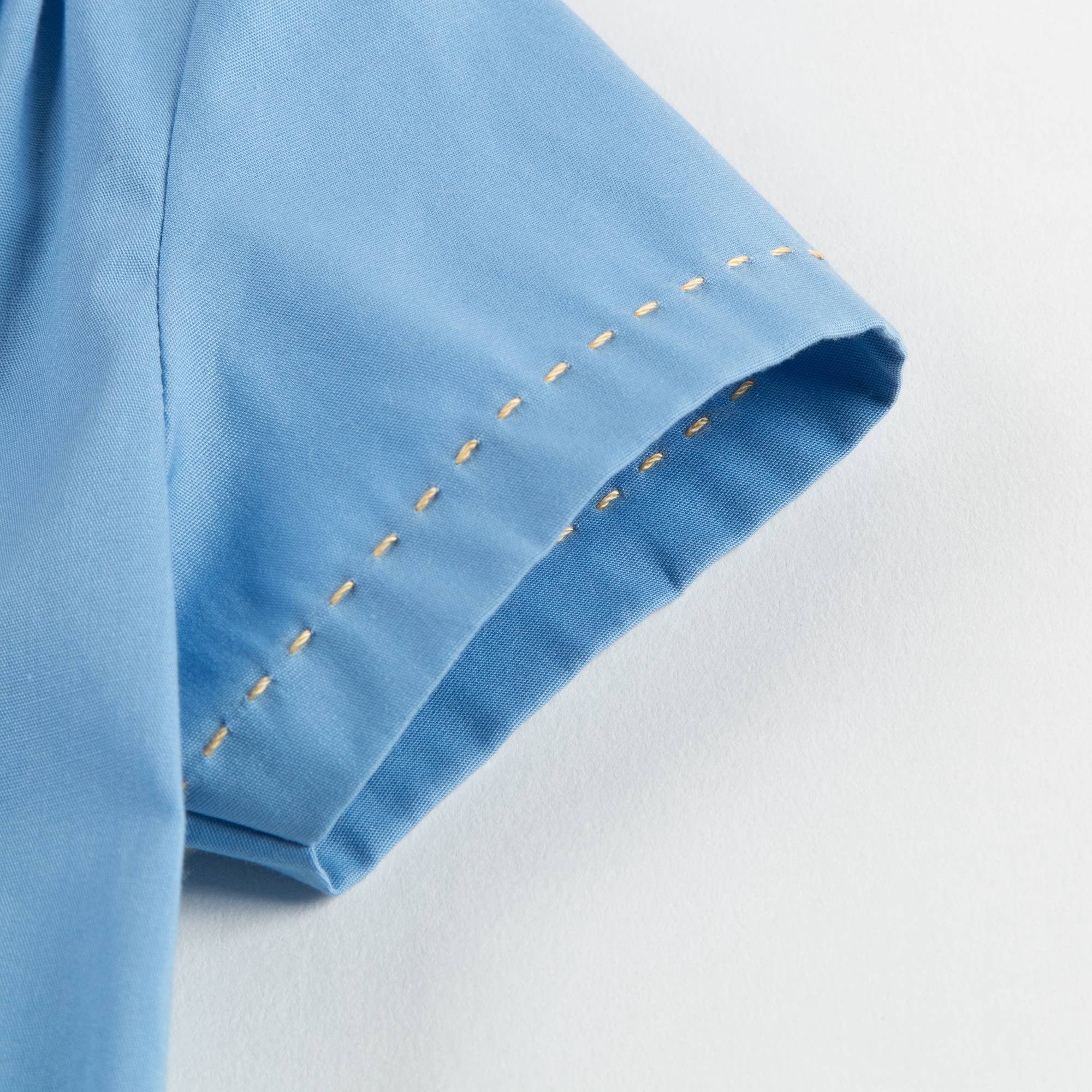 Baby Girls Blue Embroidered Dress