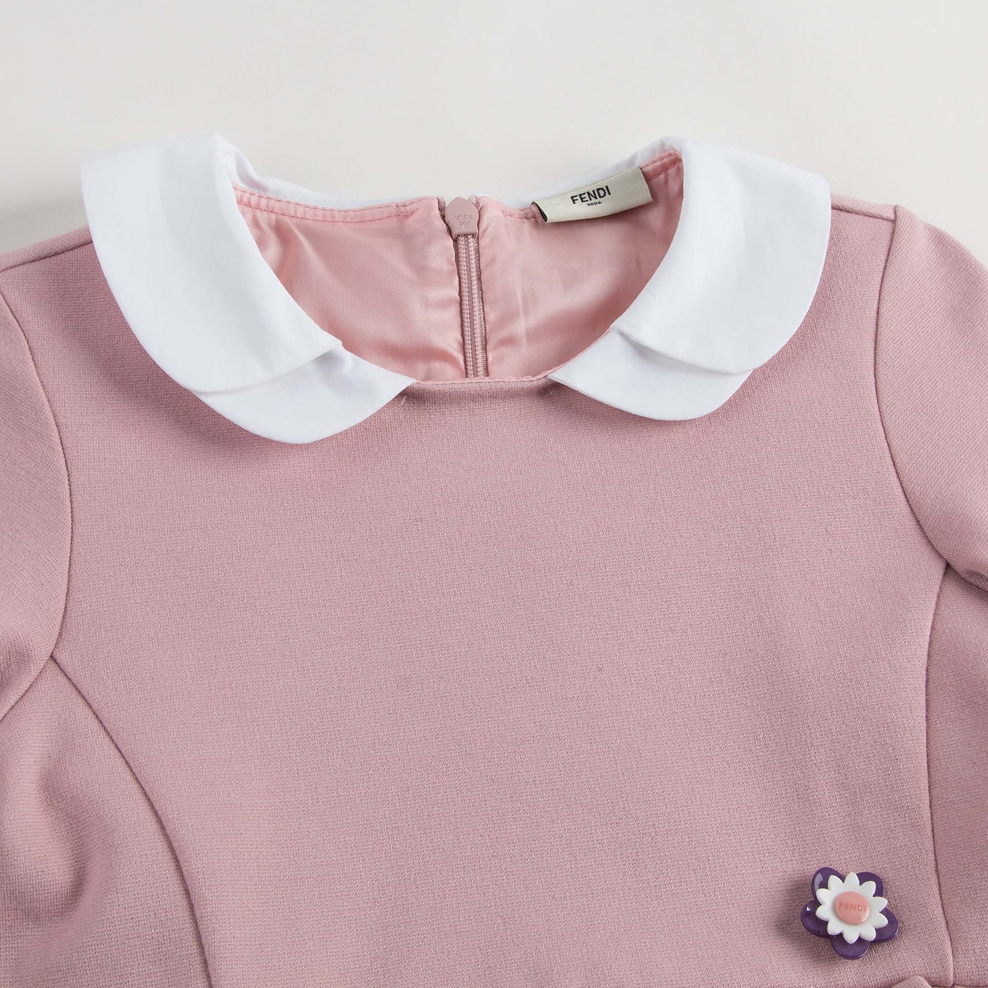 Girls Light Pink Woven Ruffled Waisted Dress - CÉMAROSE | Children's Fashion Store - 3