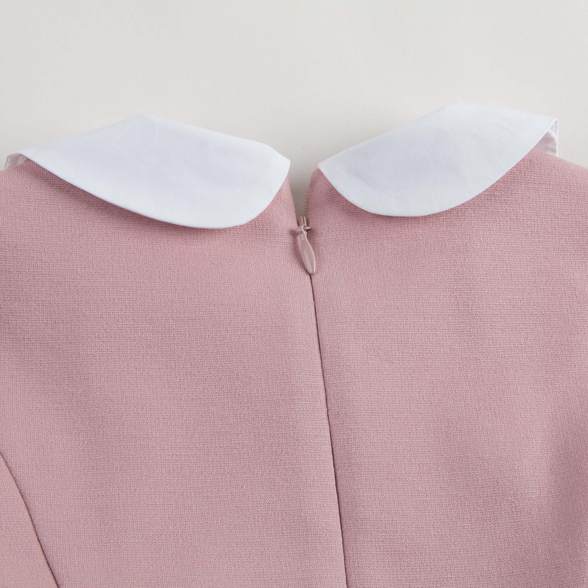 Girls Light Pink Woven Ruffled Waisted Dress - CÉMAROSE | Children's Fashion Store - 6