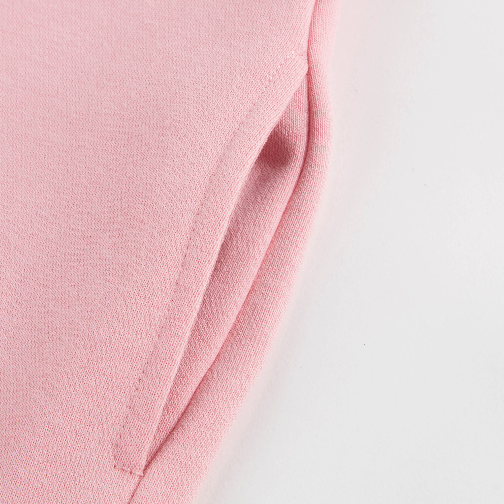 Girls Middle Pink Logo Cotton Dress