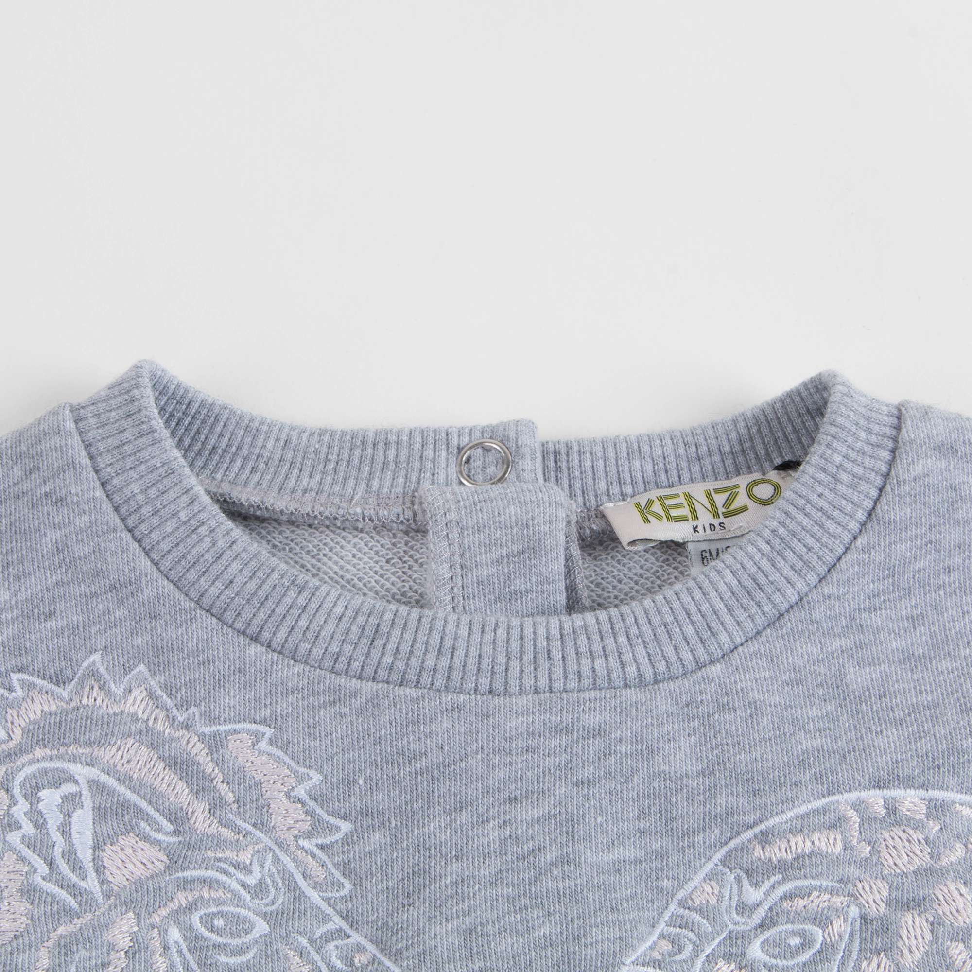 Baby Girls Marl Grey Cotton Dress
