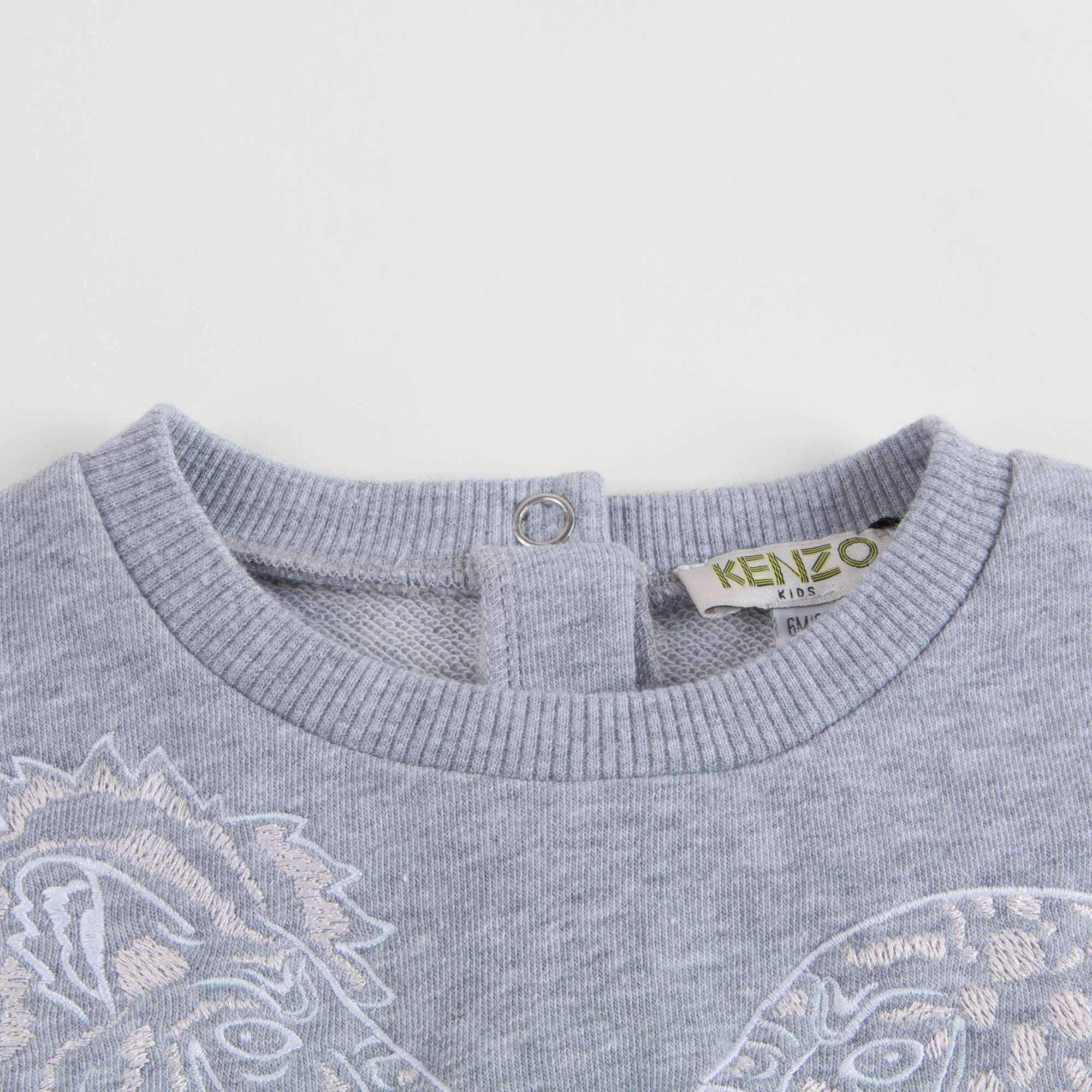 Baby Girls Marl Grey Cotton Dress