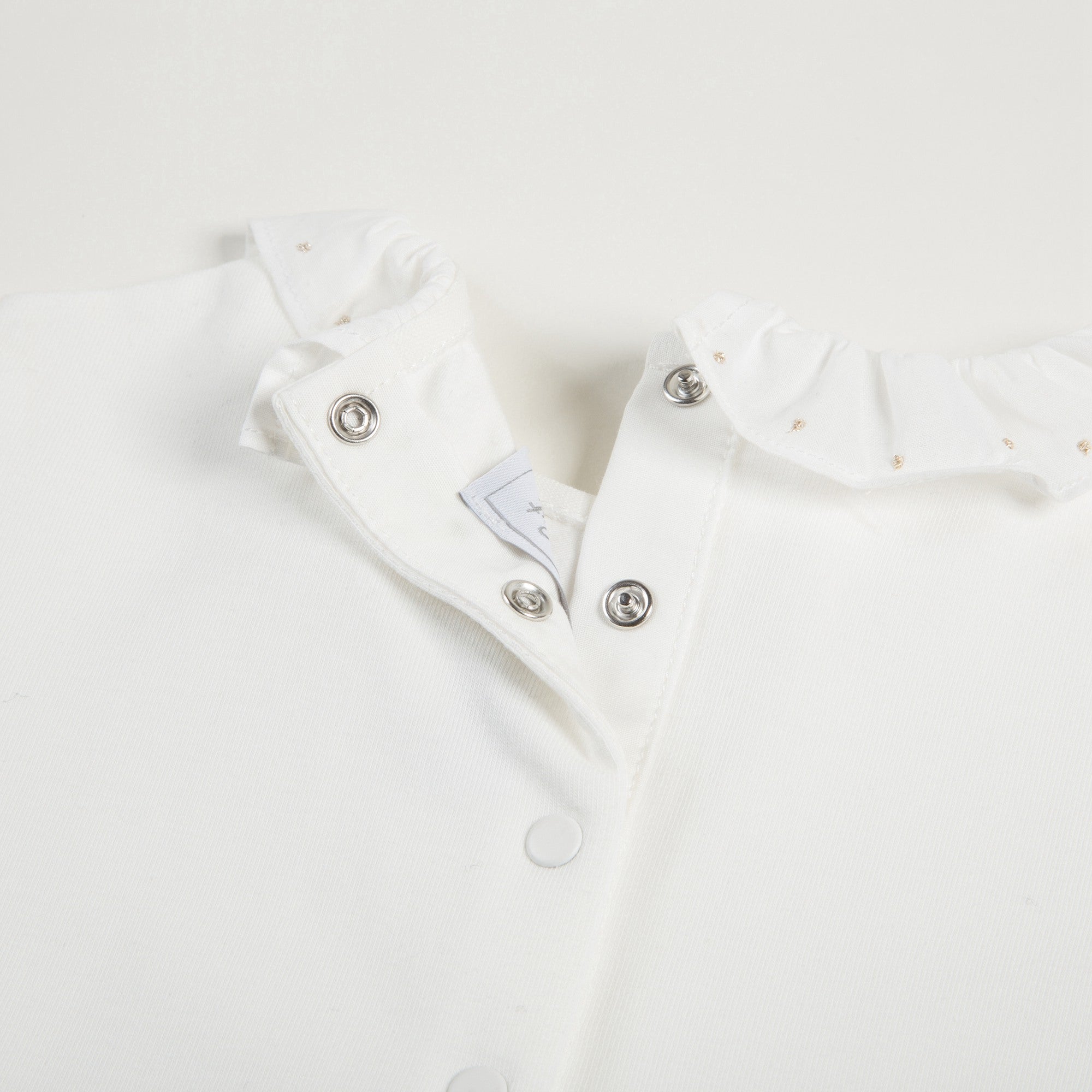 Baby Girls Nacre Cotton Babysuit