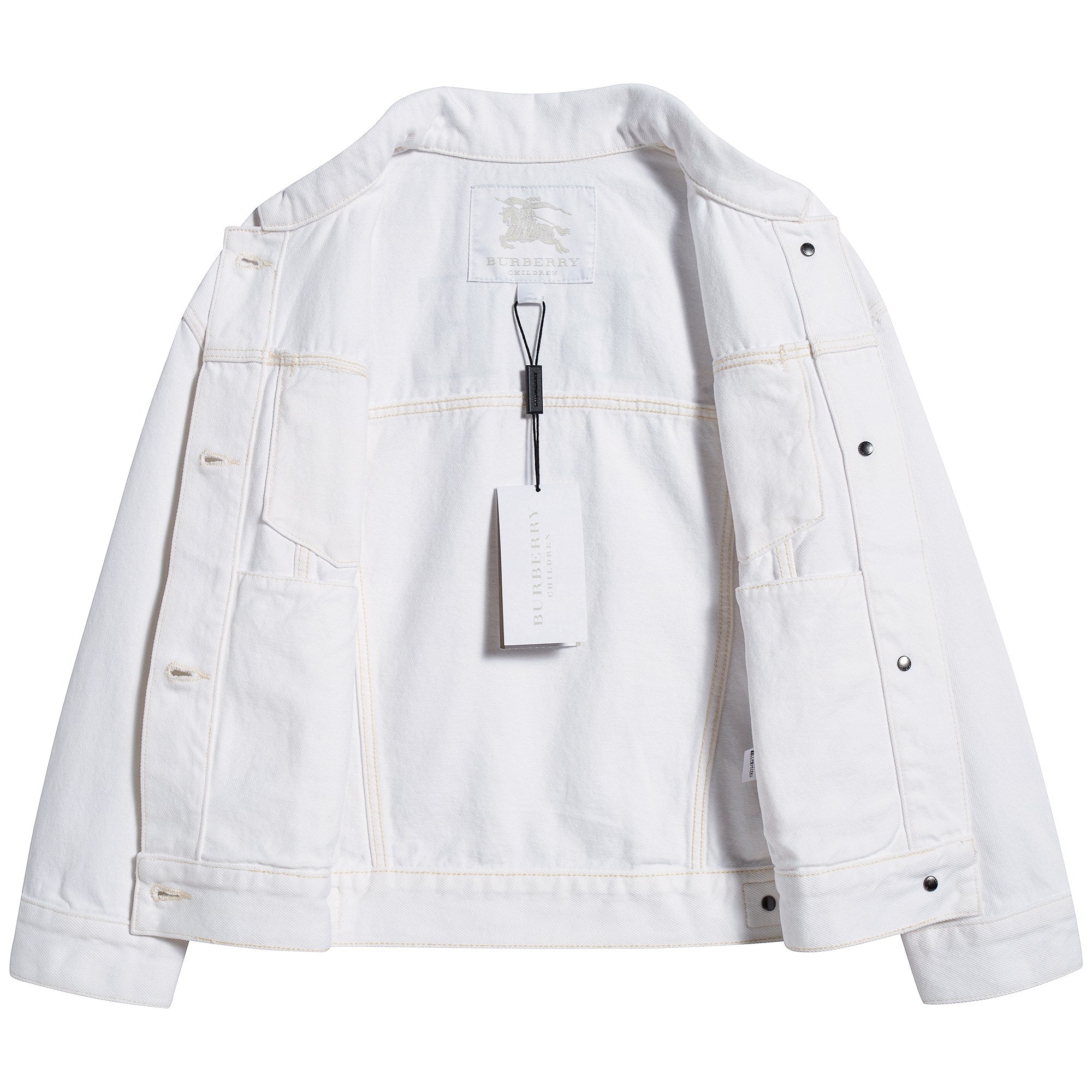 Girls Natural White Cotton Jacket