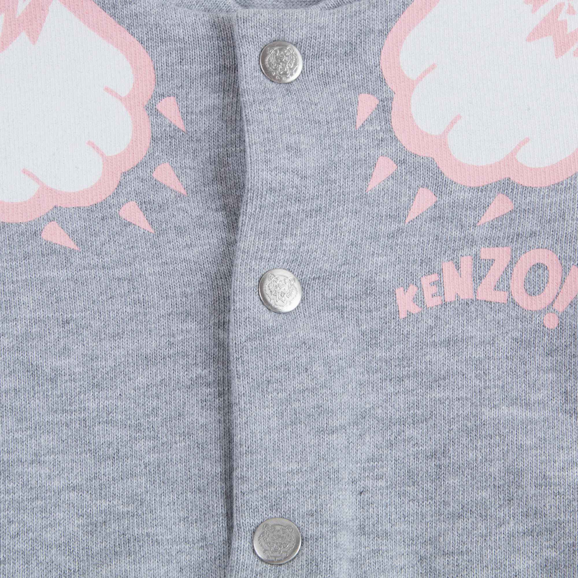 Baby Girls Marl Grey Cotton Cardigan