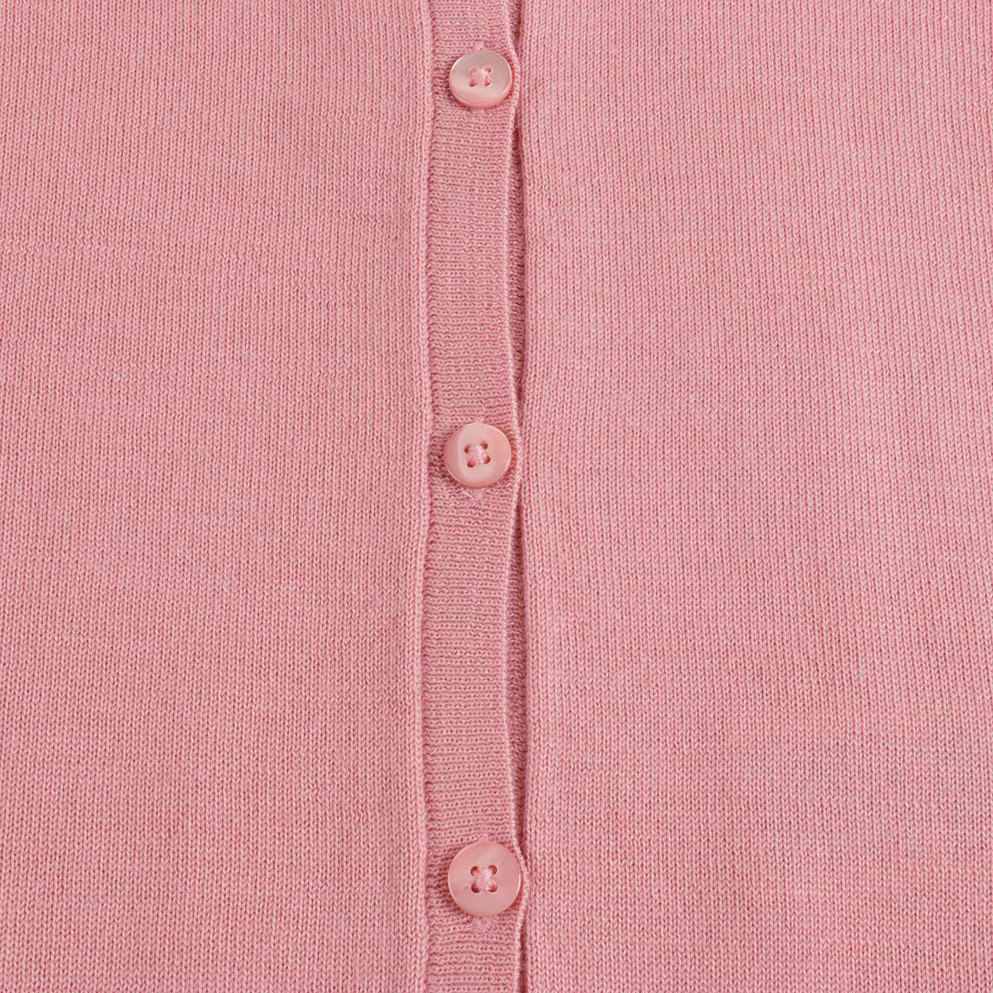 Girls Pink Wool Cardigan