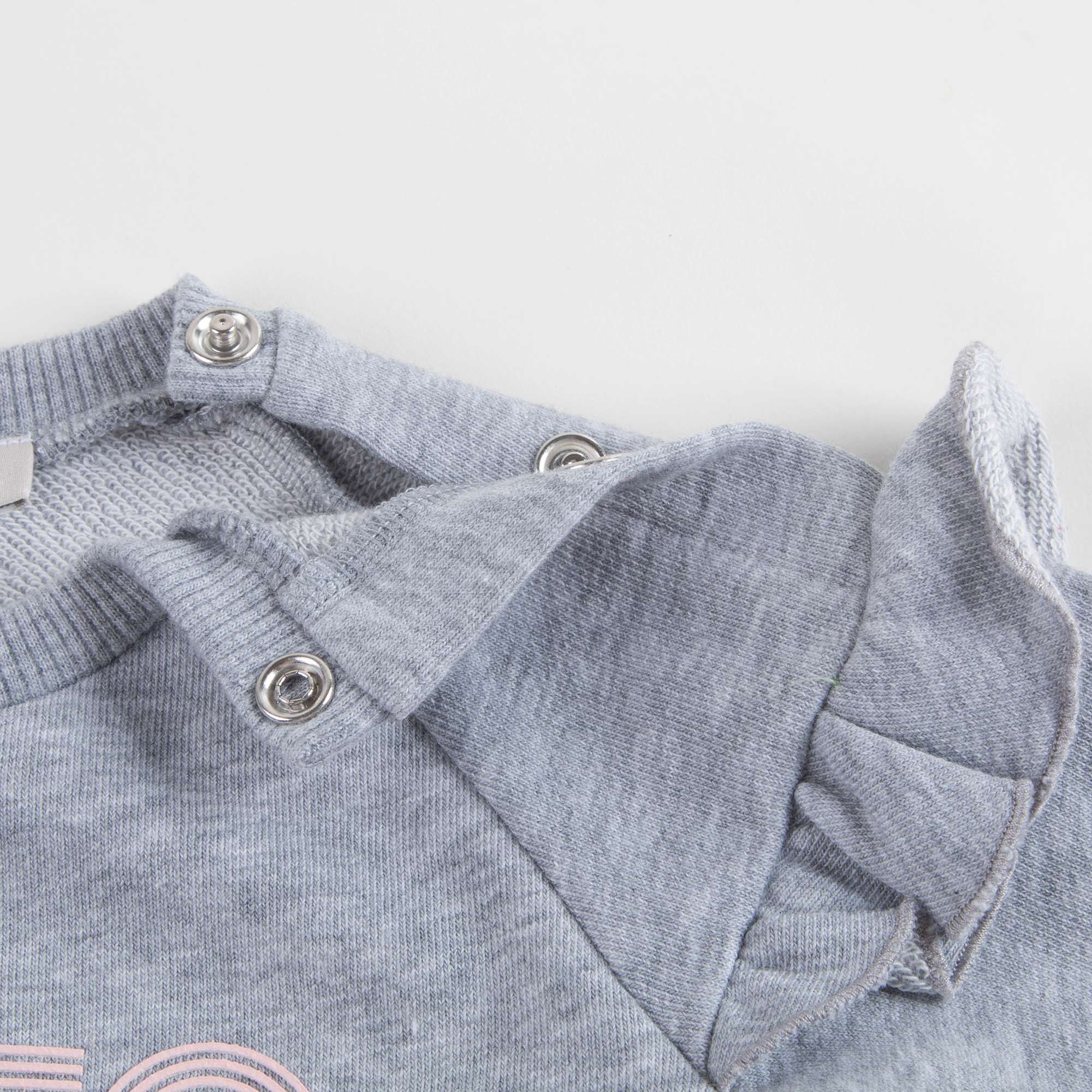 Baby Girls Marl Grey Cotton Sweatshirt