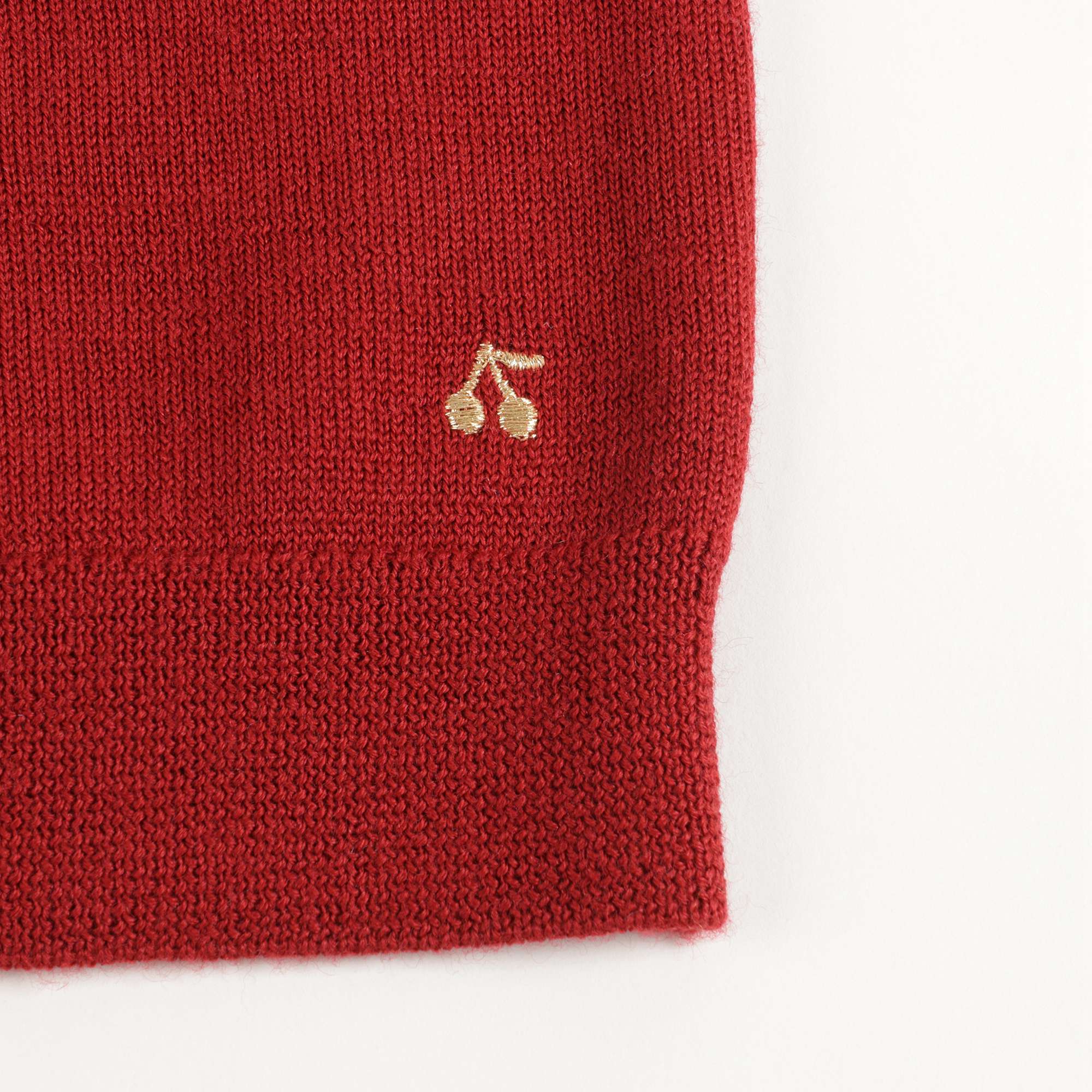 Girls Red Wool Cardigan