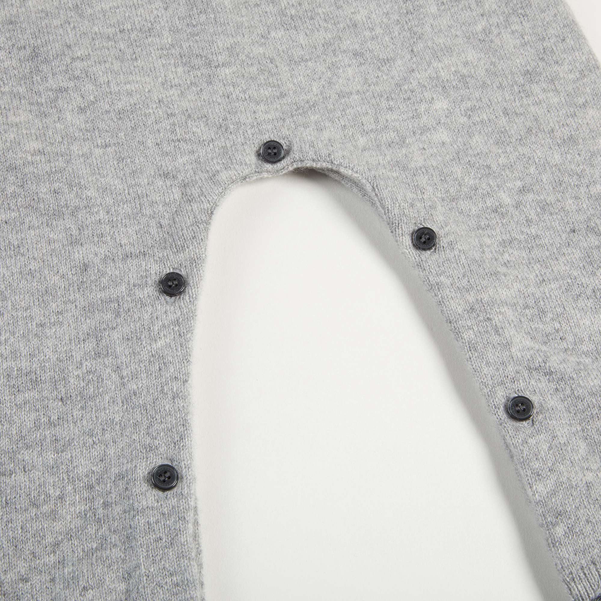 Baby Grey Melange Cashmere Overalls