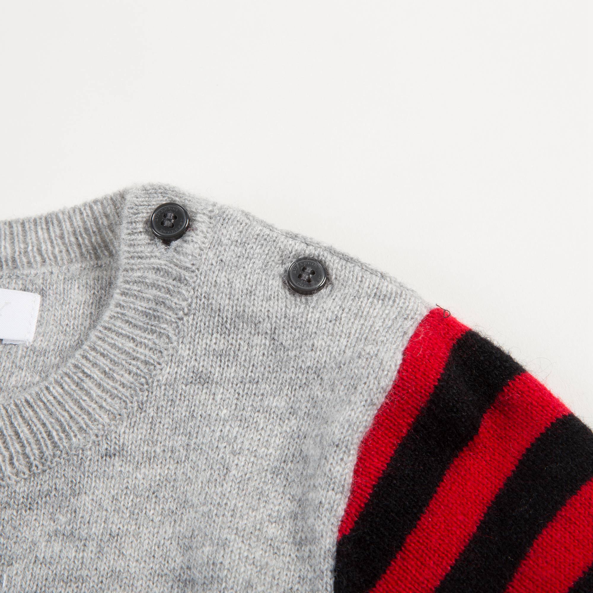 Baby Grey Melange Cashmere Overalls