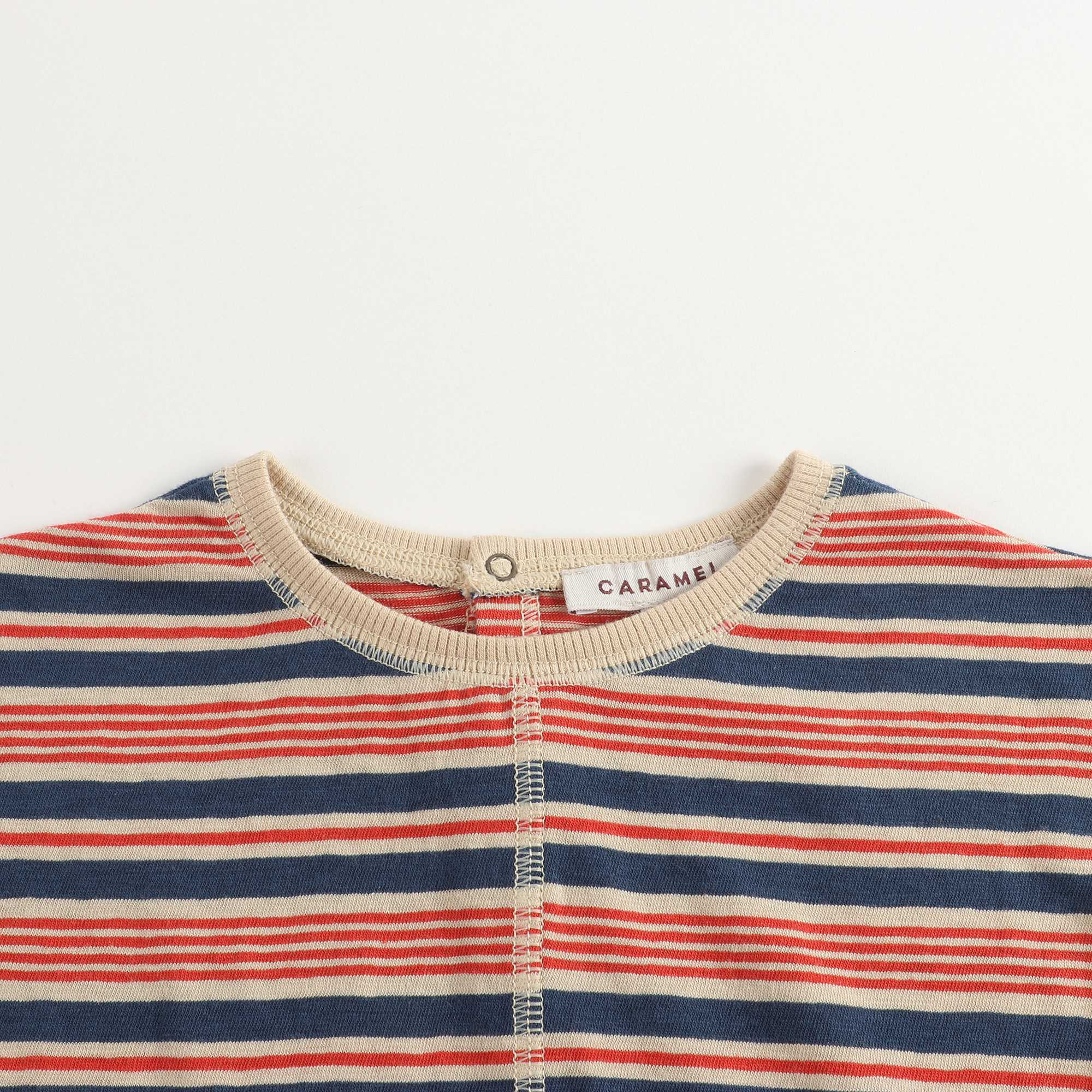 Baby Red Stripe Cotton Babysuit