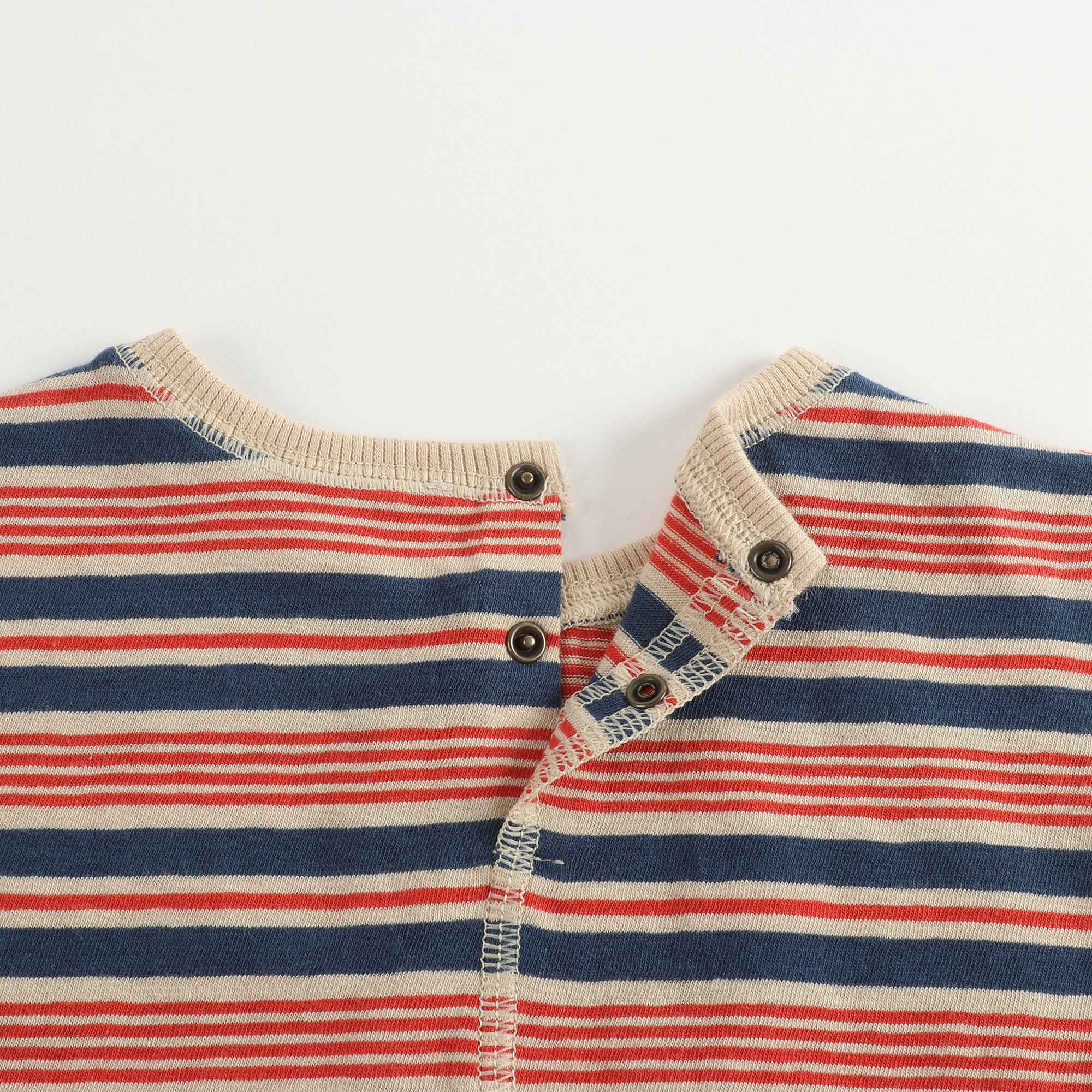 Baby Red Stripe Cotton Babysuit