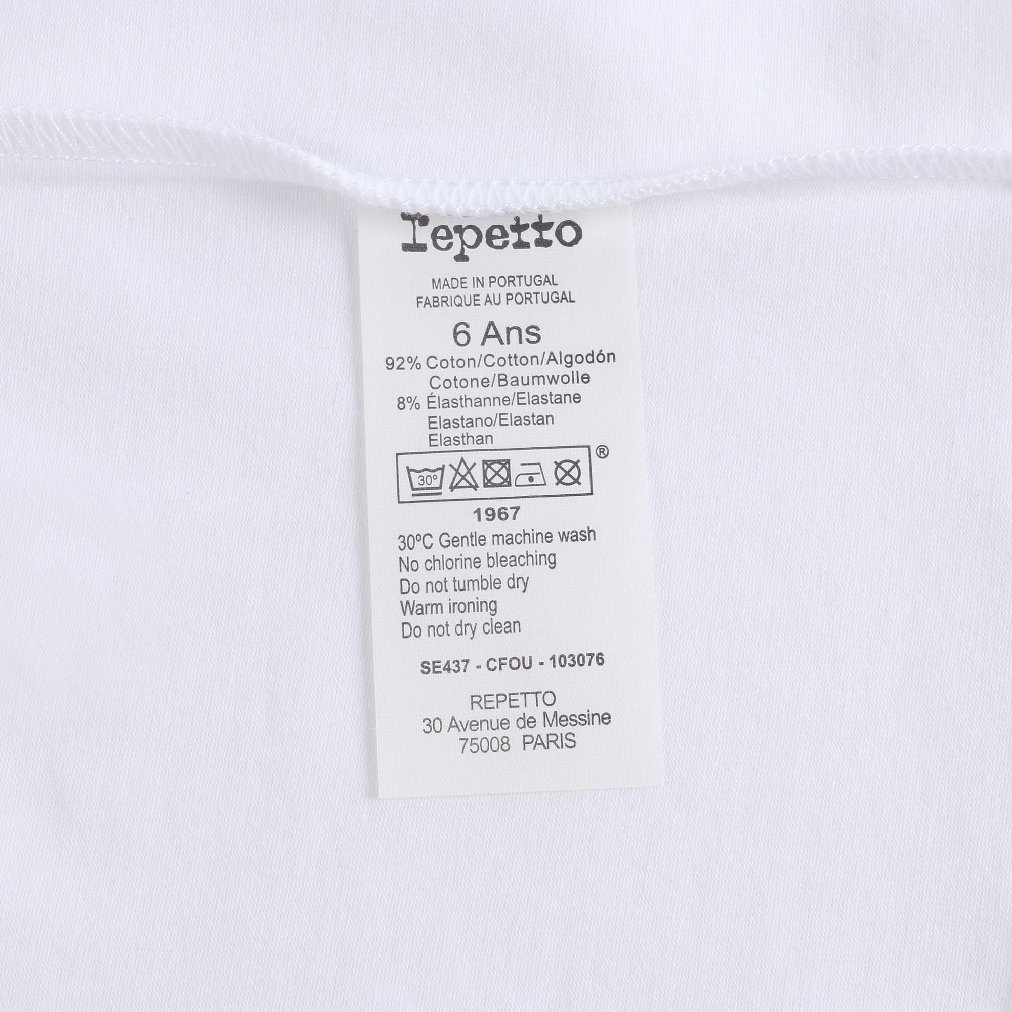 Girls White Printed Cotton T-shirt