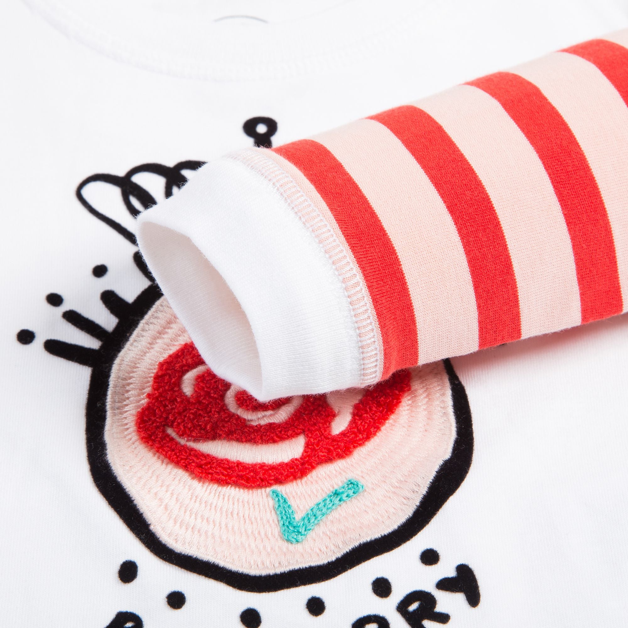 Baby Girls White Cotton T-shirt