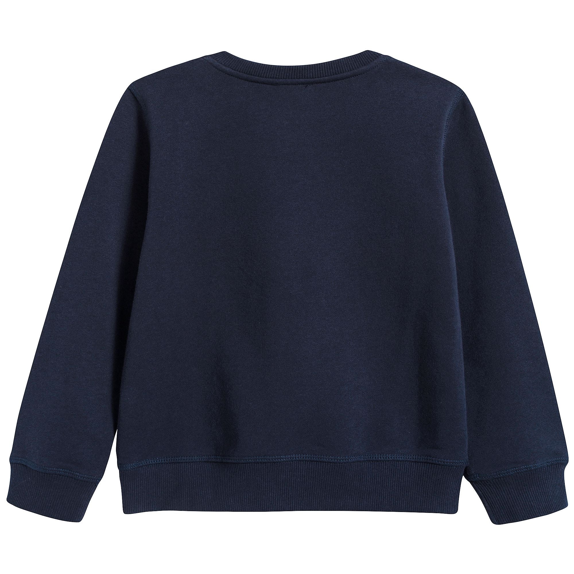 Girls Navy Tiger Cotton Sweatshirt