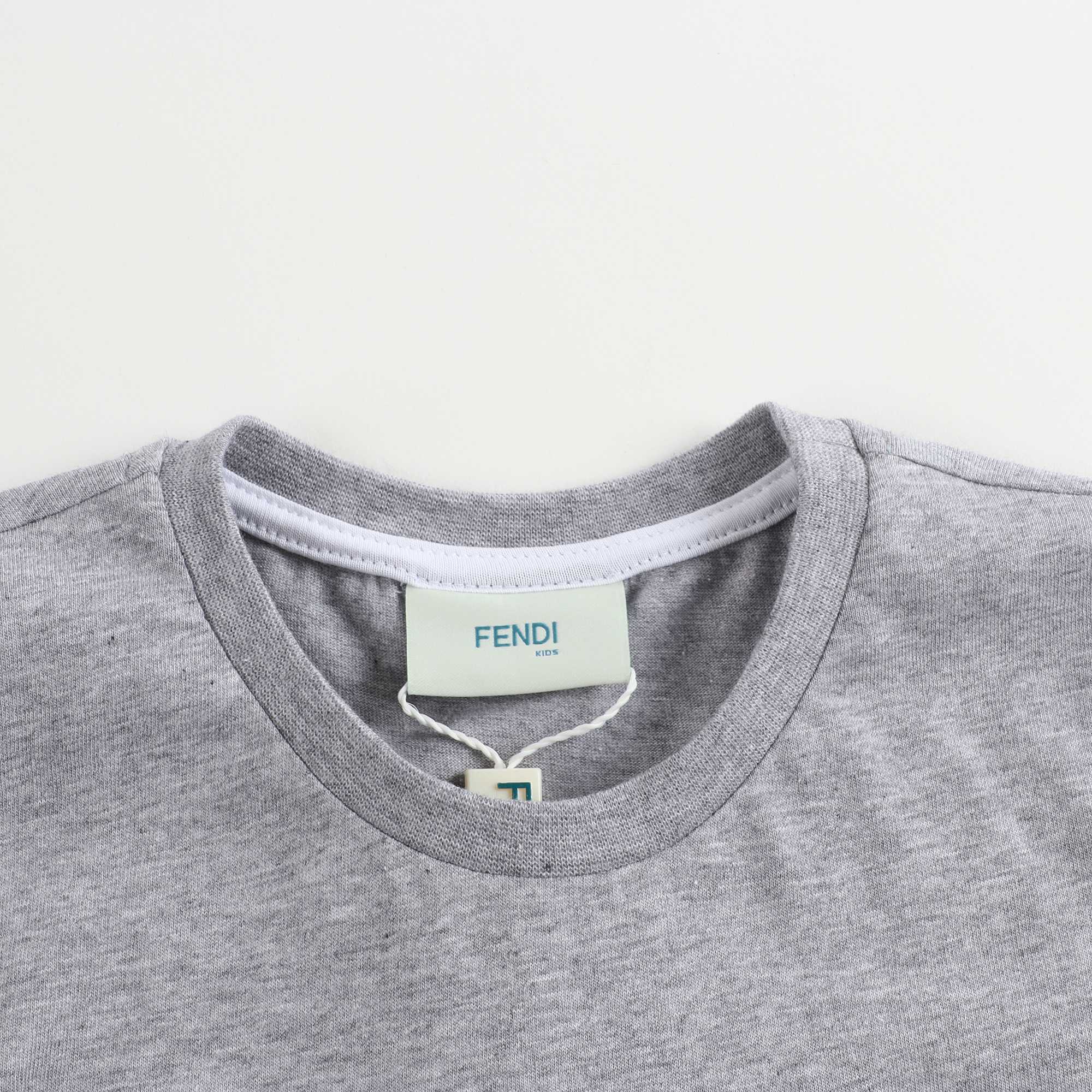 Girls Grey Cotton T-shirt