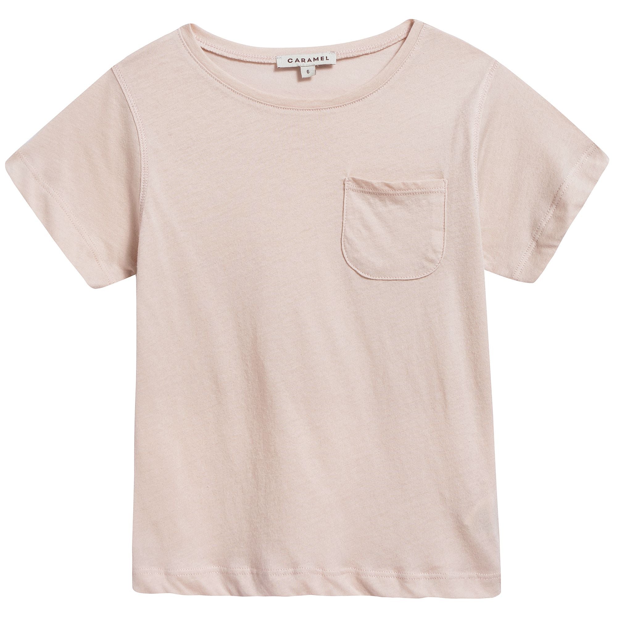 Girls Blush Pink Cotton Jersey T-shirt