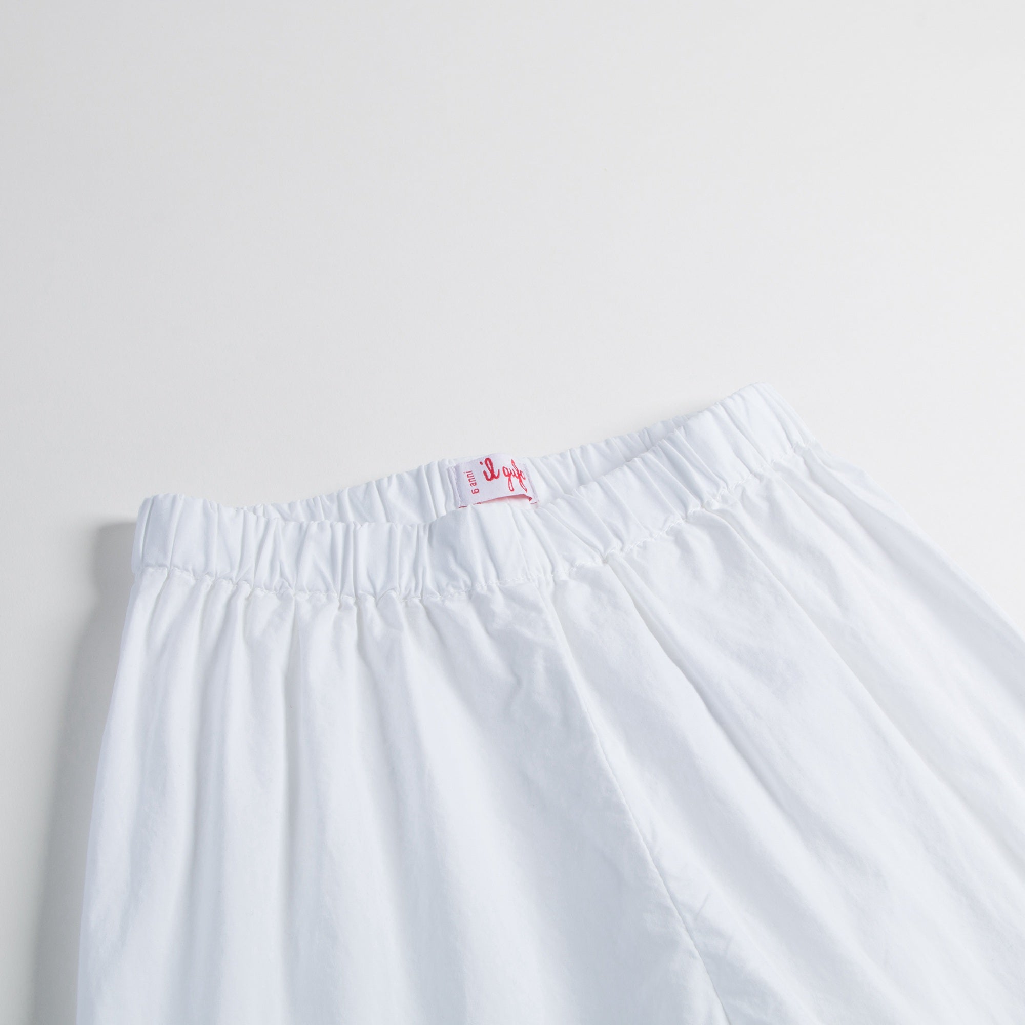 Girls White Cotton Trousers