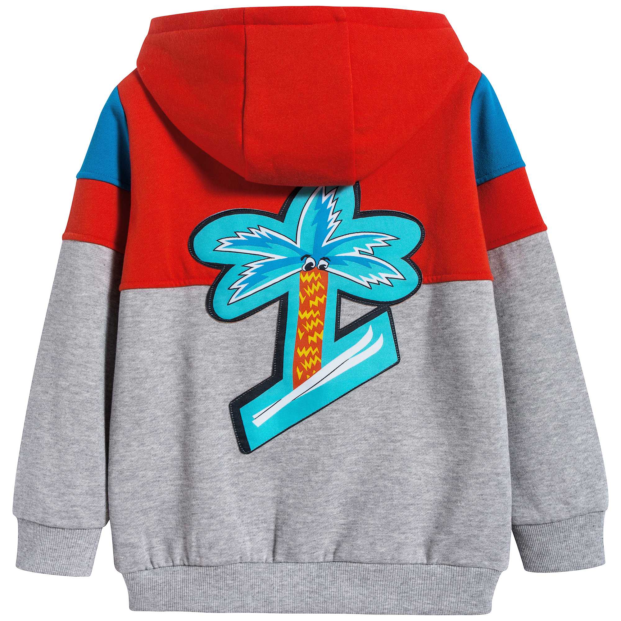 Girls Marl Grey & Red Cotton Cradigan