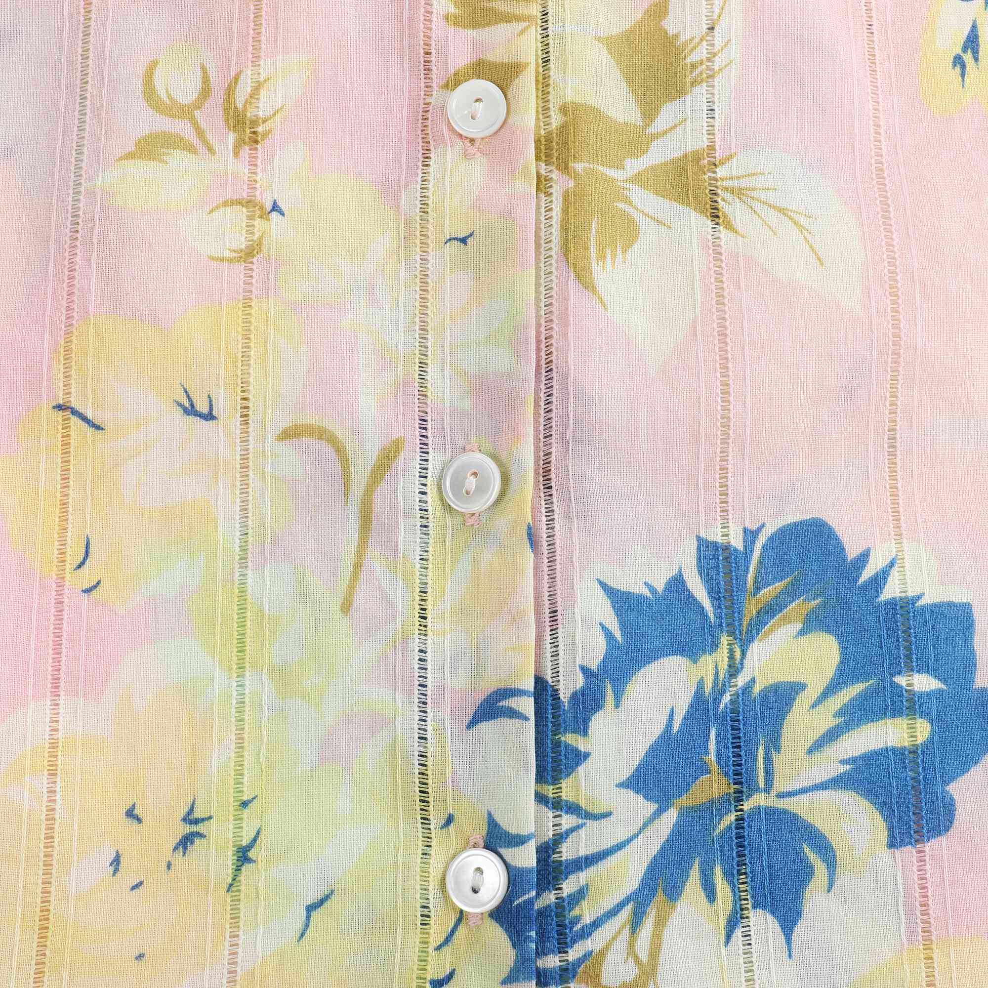 女童粉色碎花衬衫
