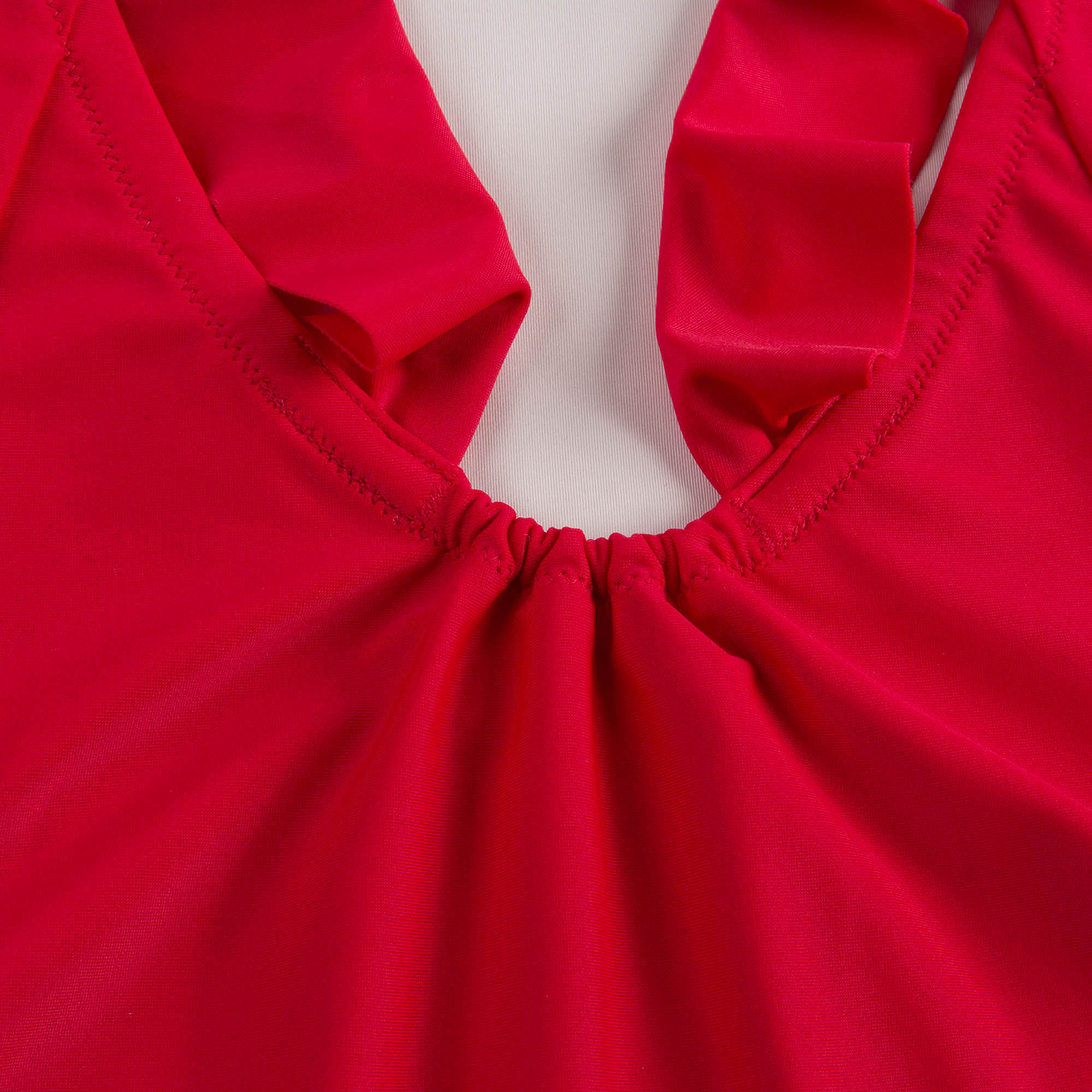 Girls Poppy Red  Swimwear