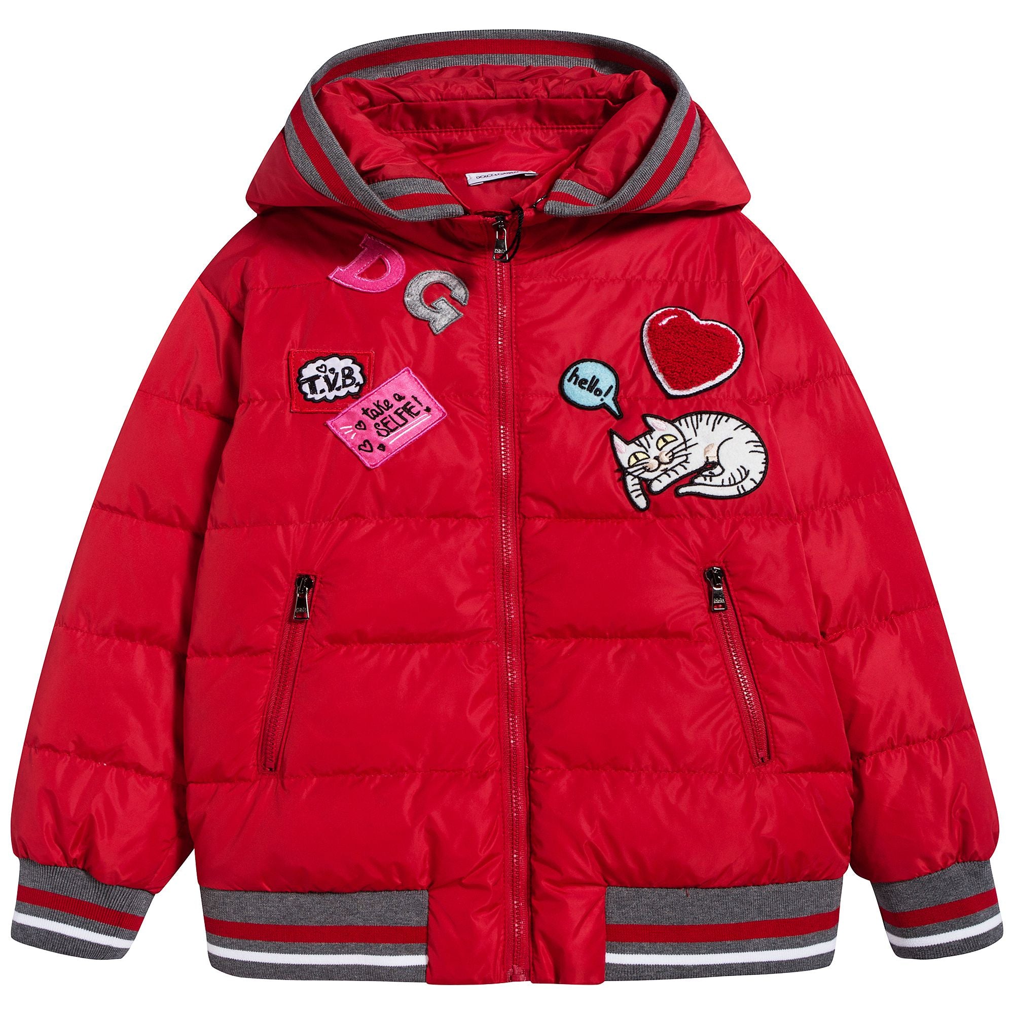 Girls Red Down Jacket