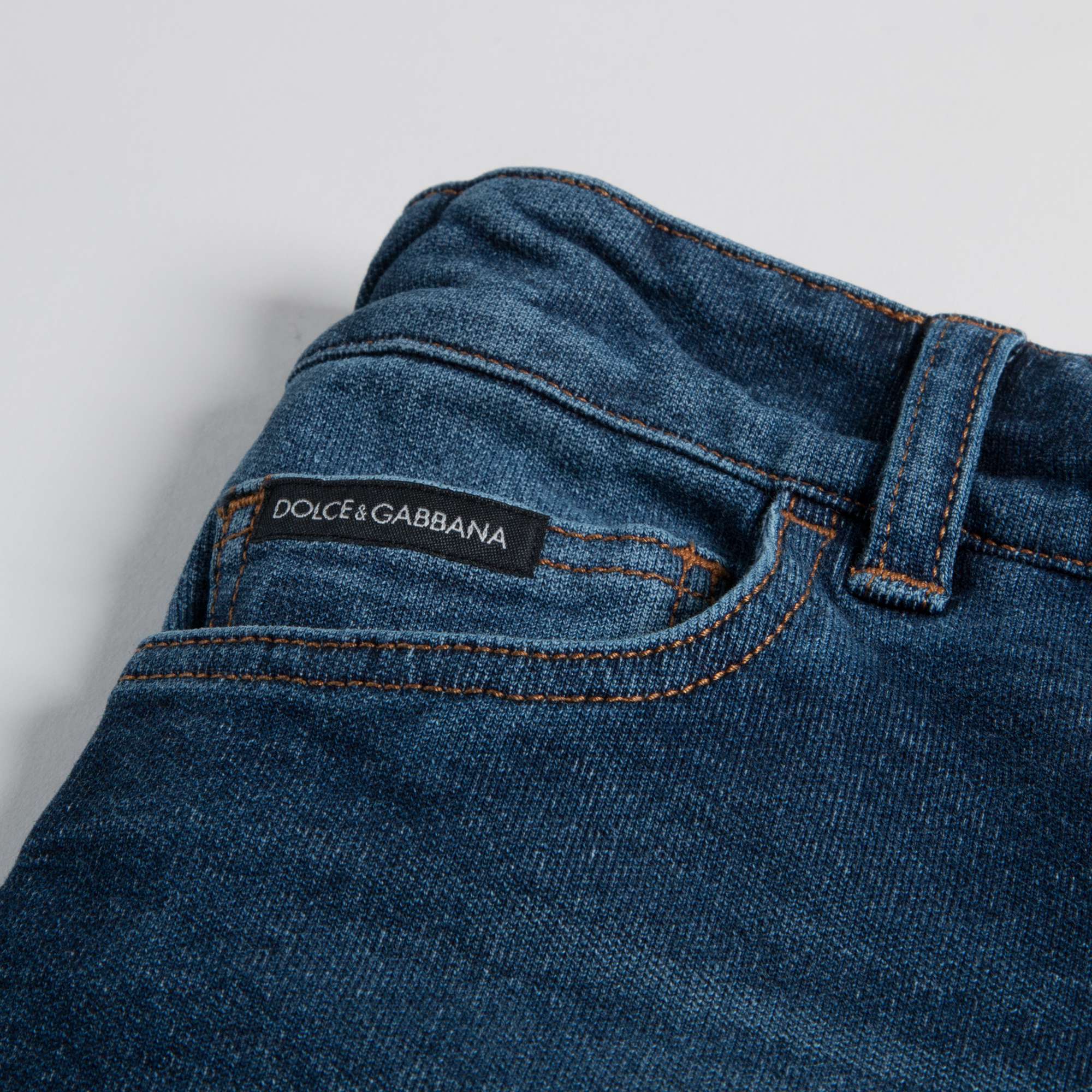 Girls Blue Cowboy Cotton Trousers