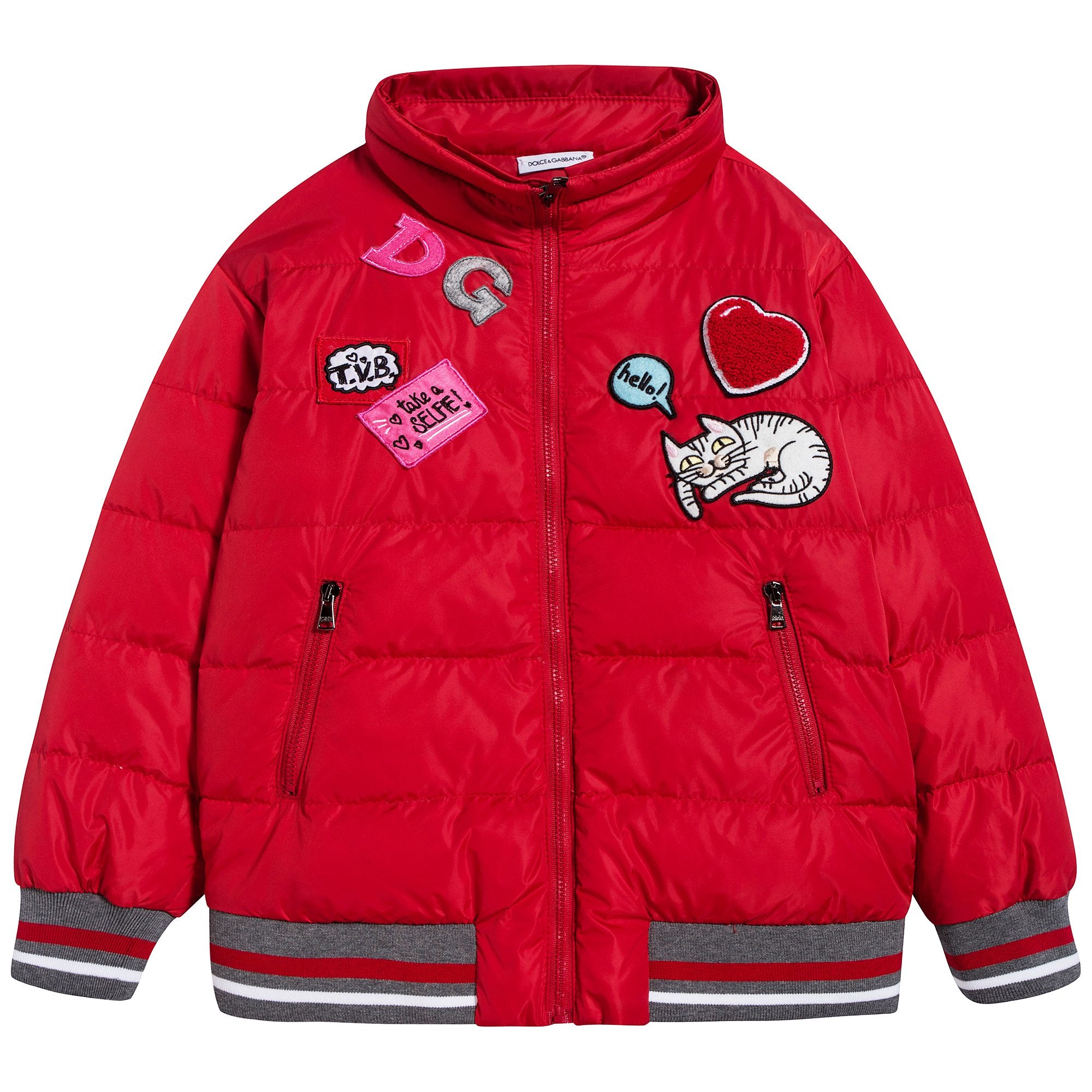 Girls Red Down Jacket