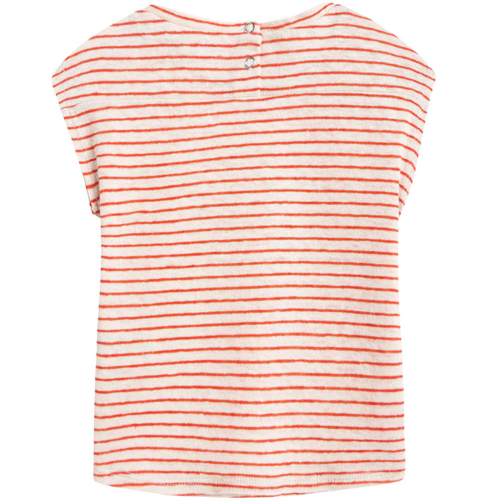 Baby Girls Bright Orange Striped T-shirt
